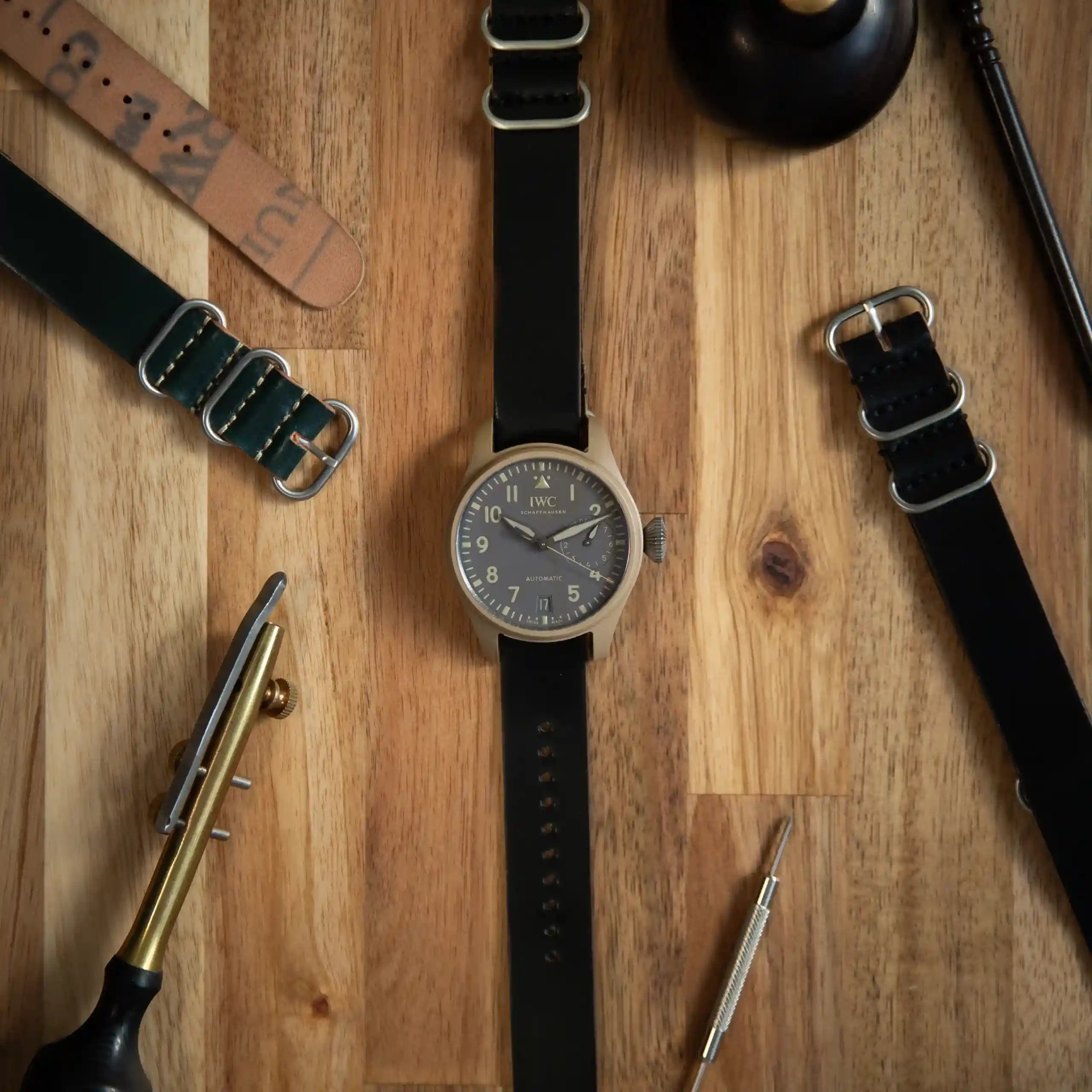 Cordovan NATO Strap in Black