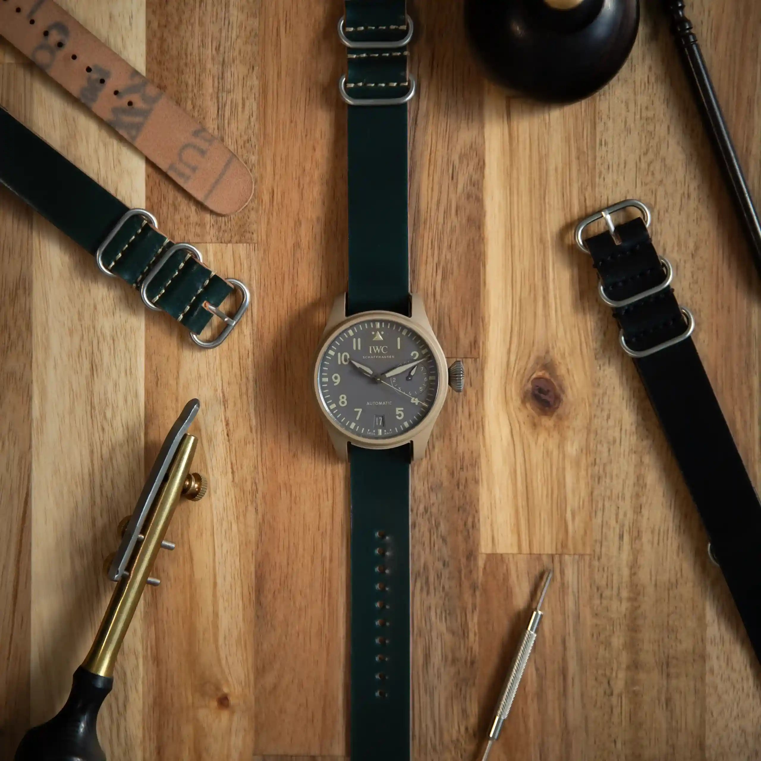 Cordovan NATO Strap in Forest