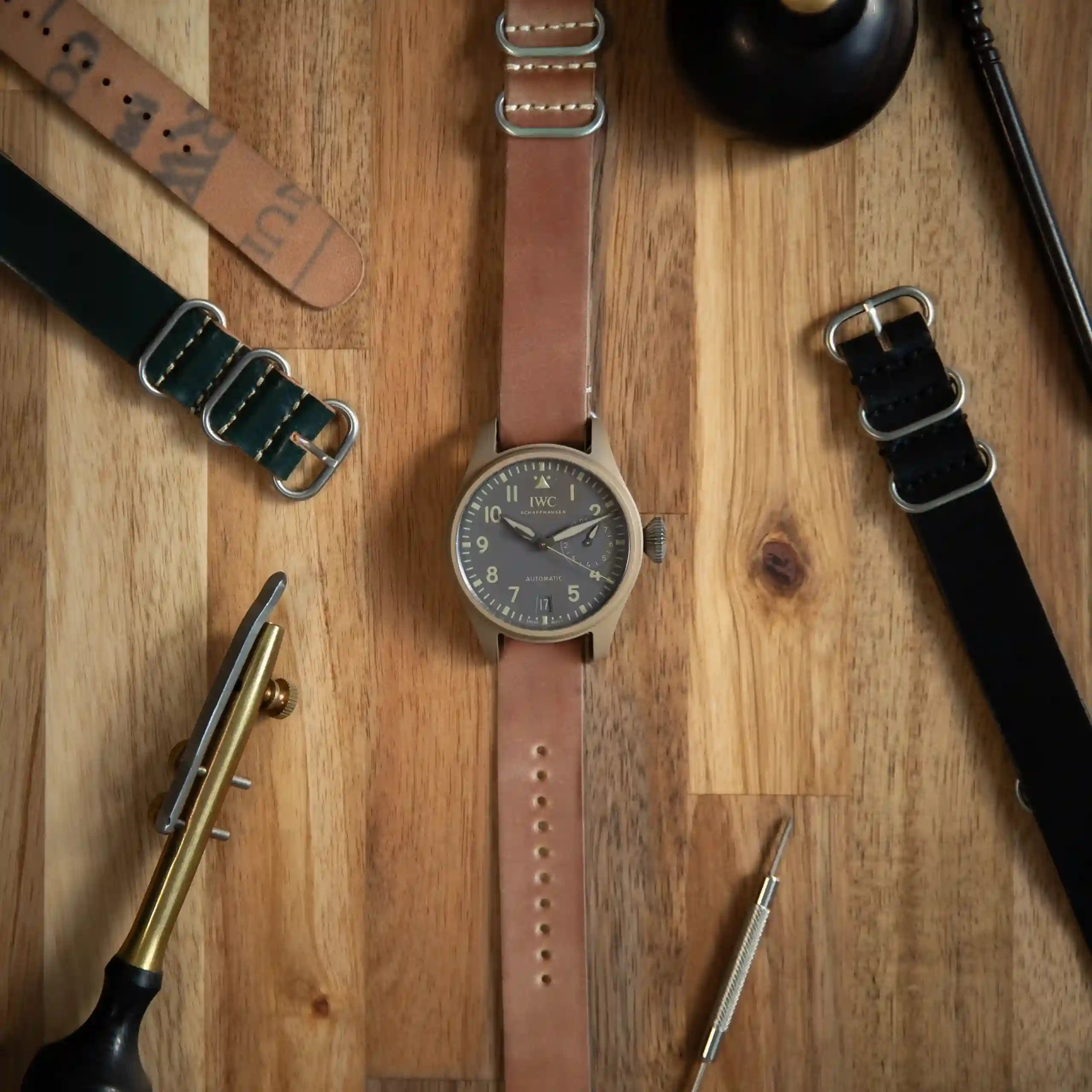Cordovan NATO Strap in Natural