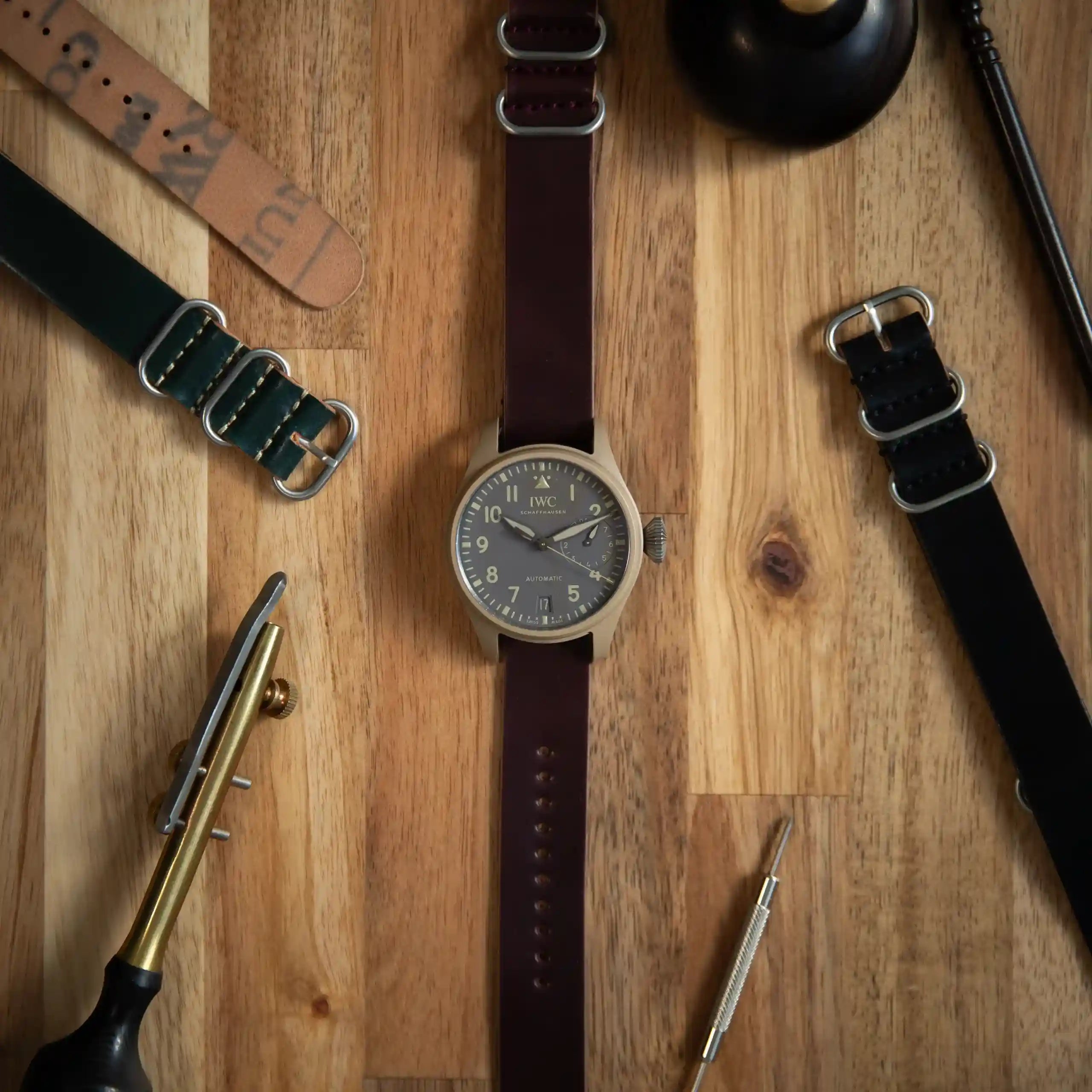 Cordovan NATO Strap in OX Blood