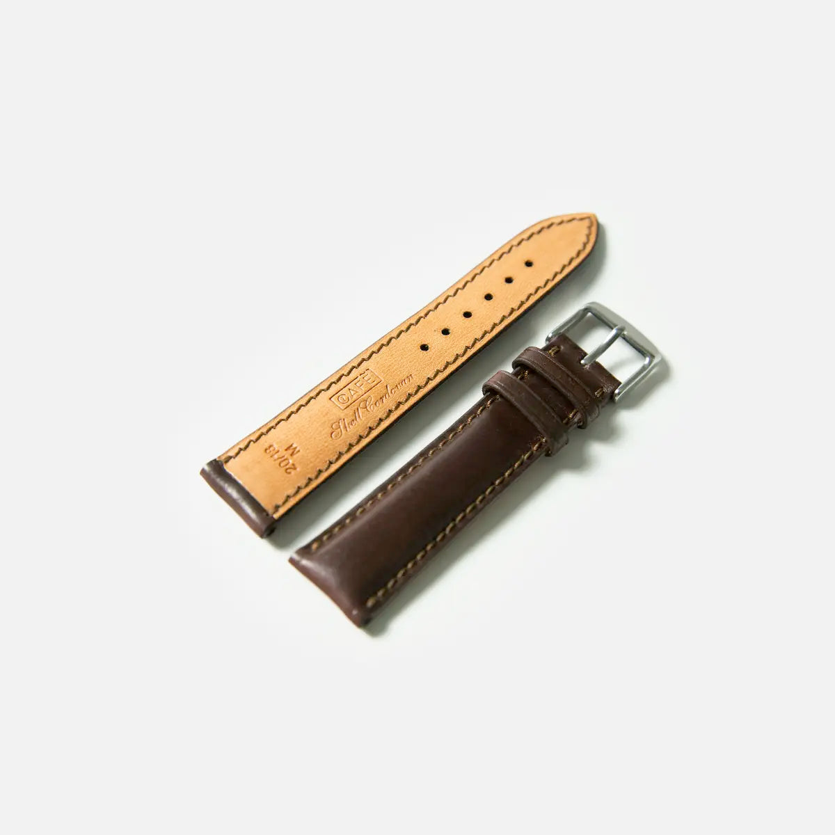 Cordovan Strap Padded in Black Coffee
