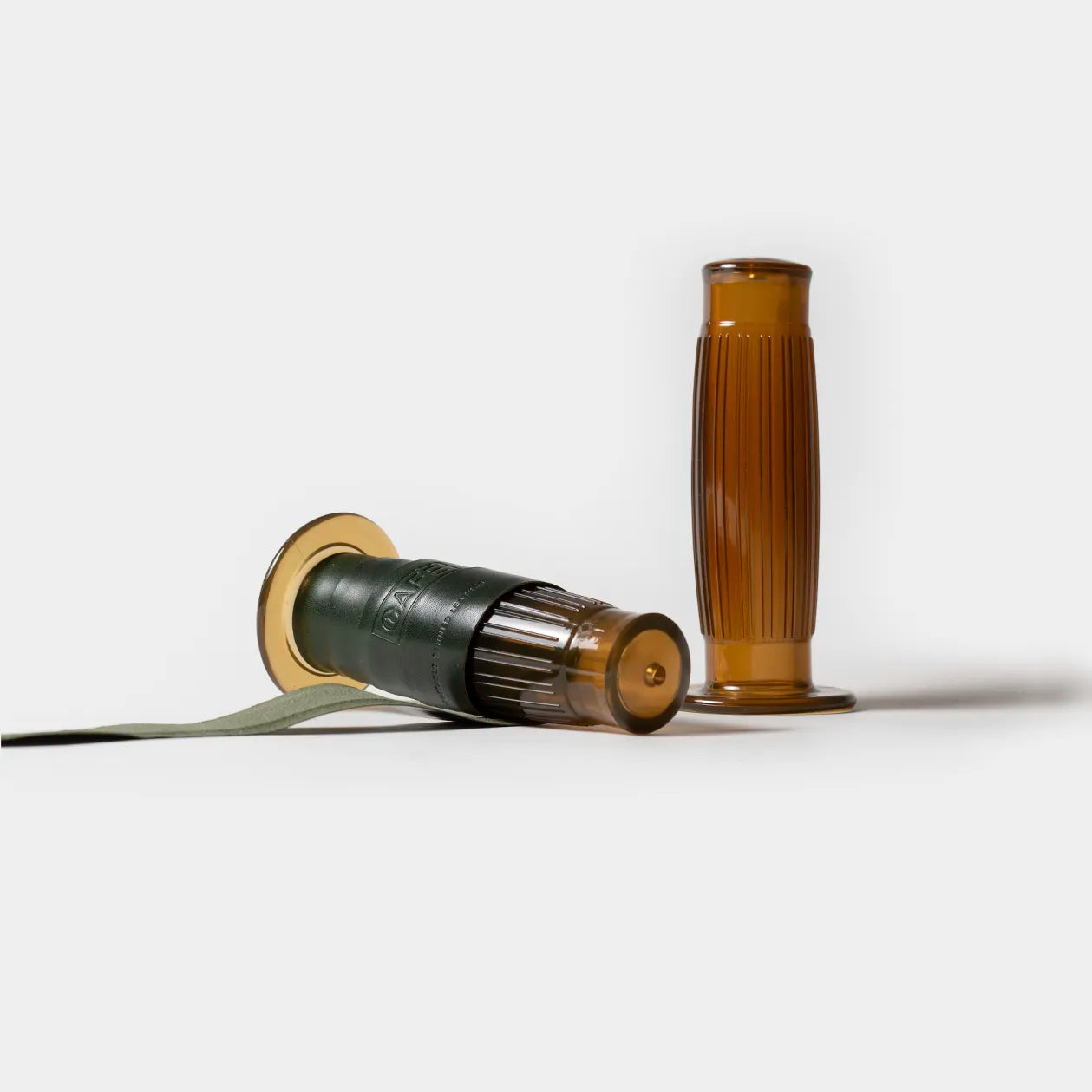 Motorcycle Leather Grips in Forest