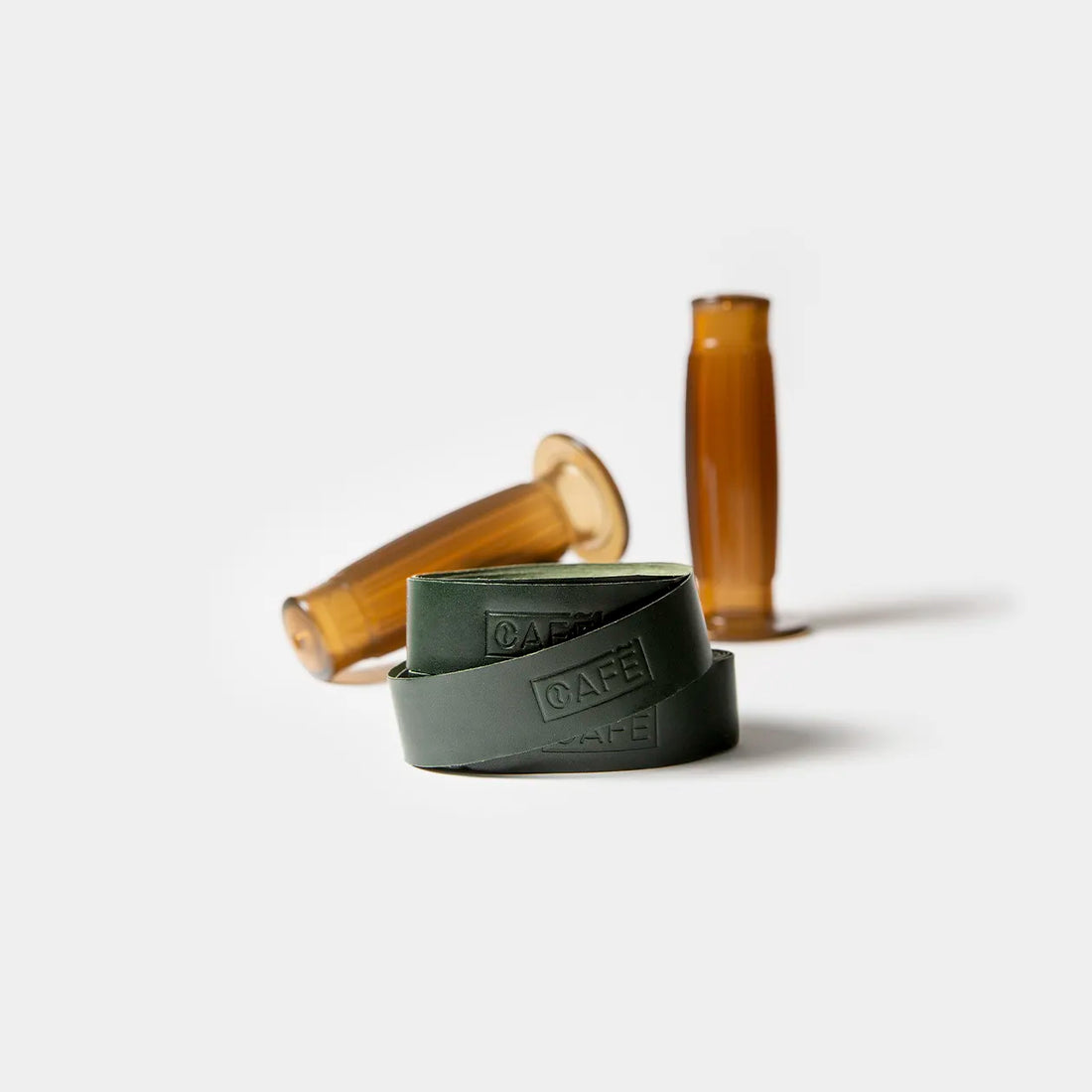 Motorcycle Leather Grips in Forest