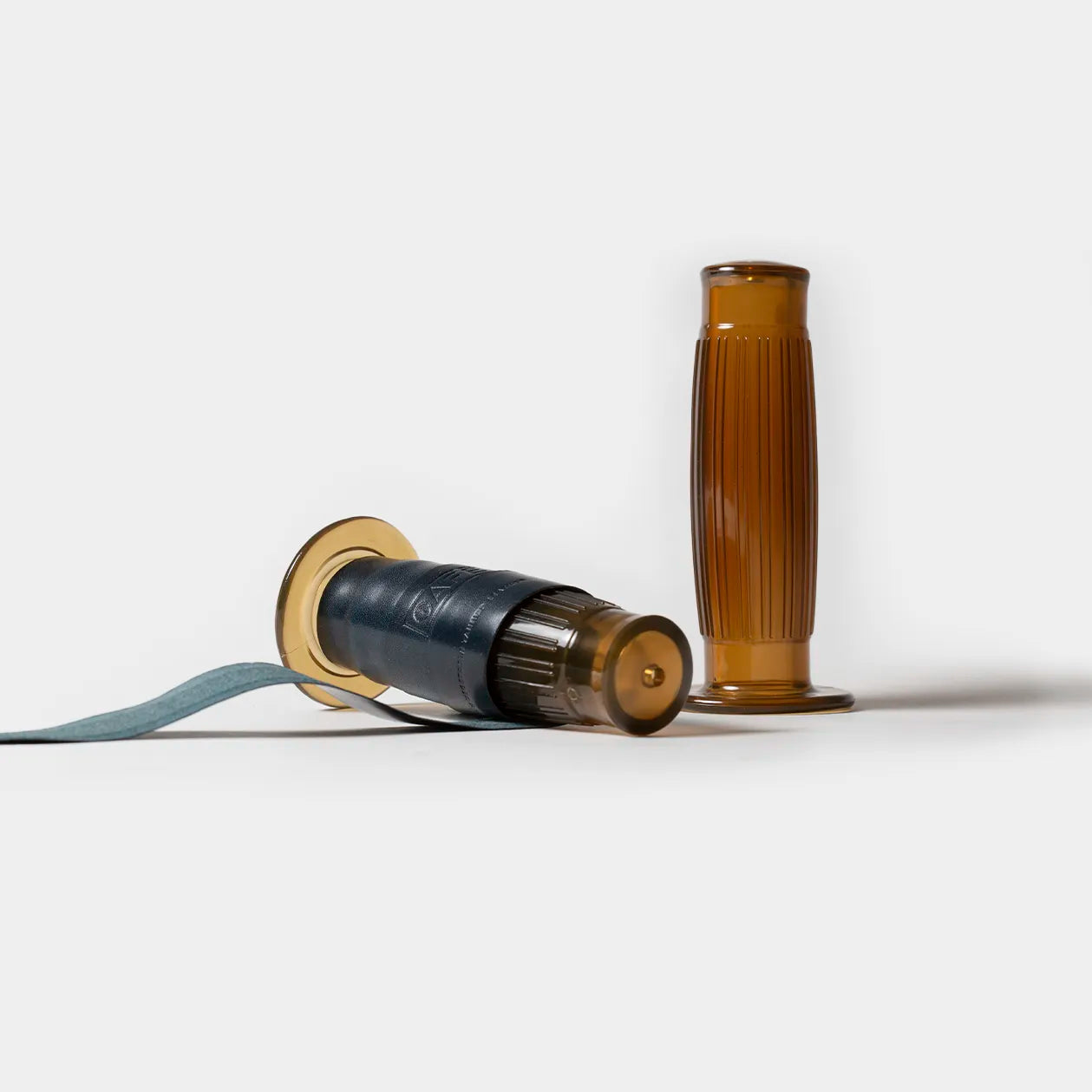 Motorcycle Leather Grips in Ocean