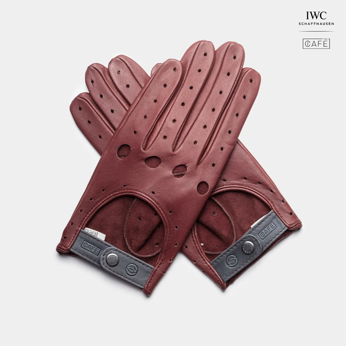 iwc driving gloves red