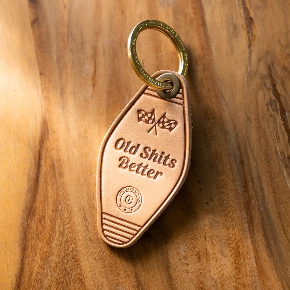Motel Keychain Old Shits Better in Natural