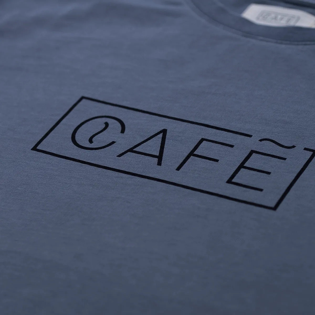 organic tee logo cafe charcoal logo