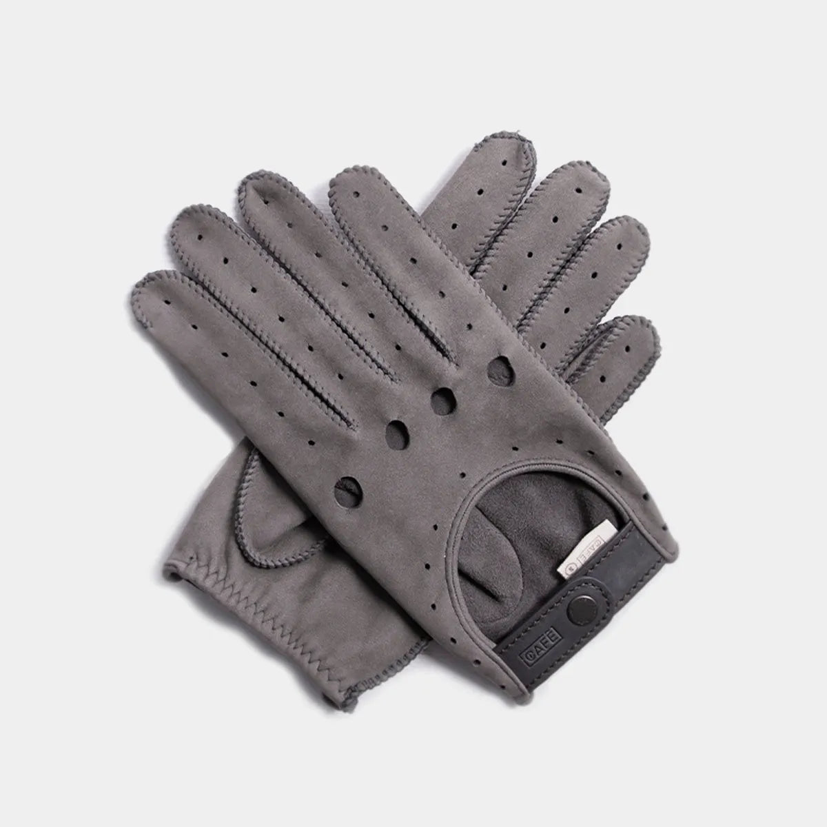Driving Gloves in Grey Suede