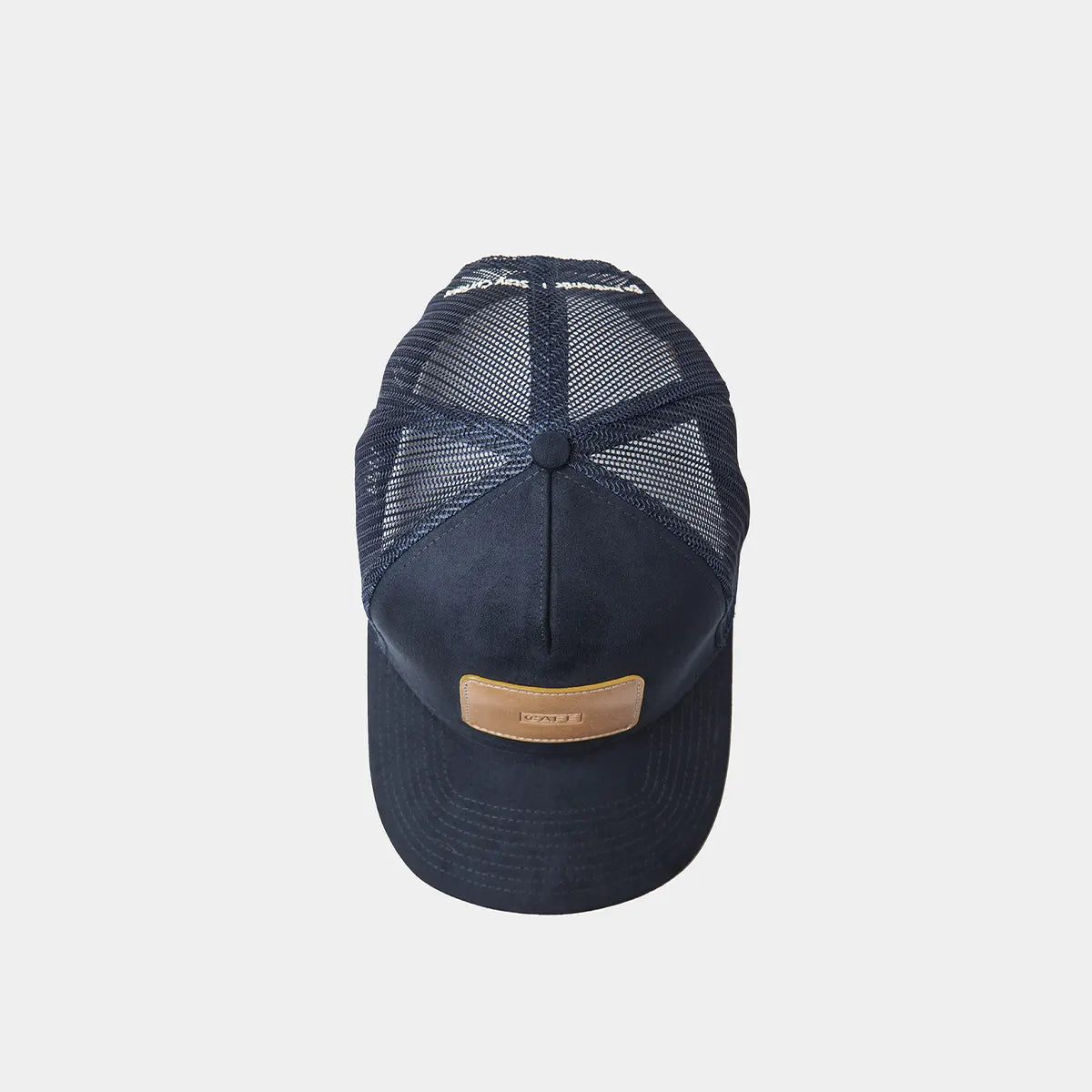 Suede Mesh Cap Navy - Spicy Mustard