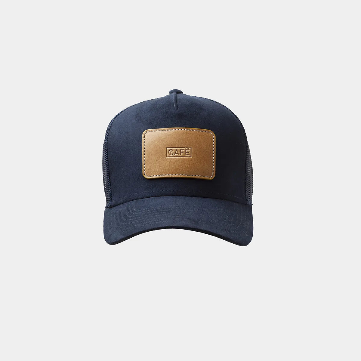Suede Mesh Cap Navy - Spicy Mustard