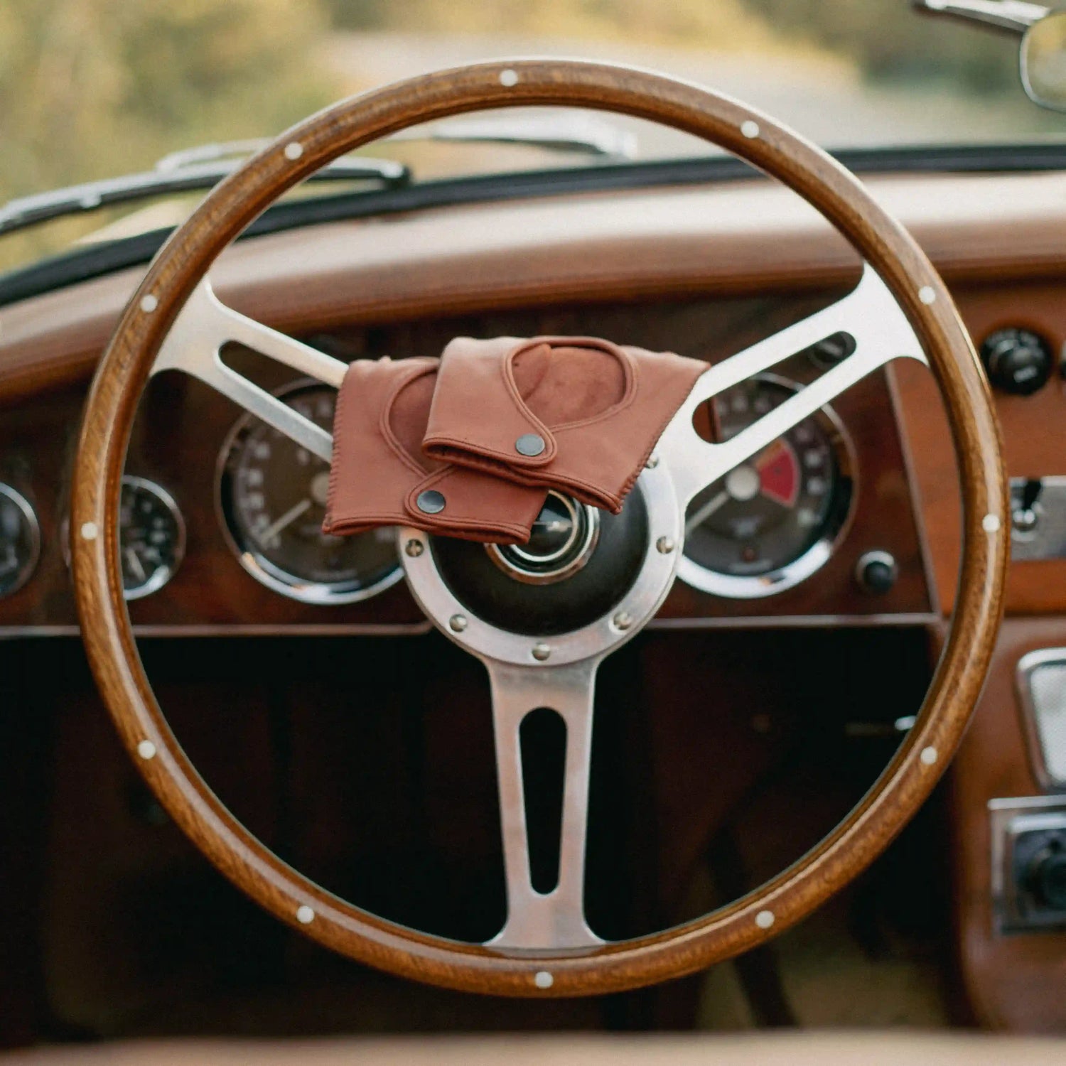 targa driving gloves roasted