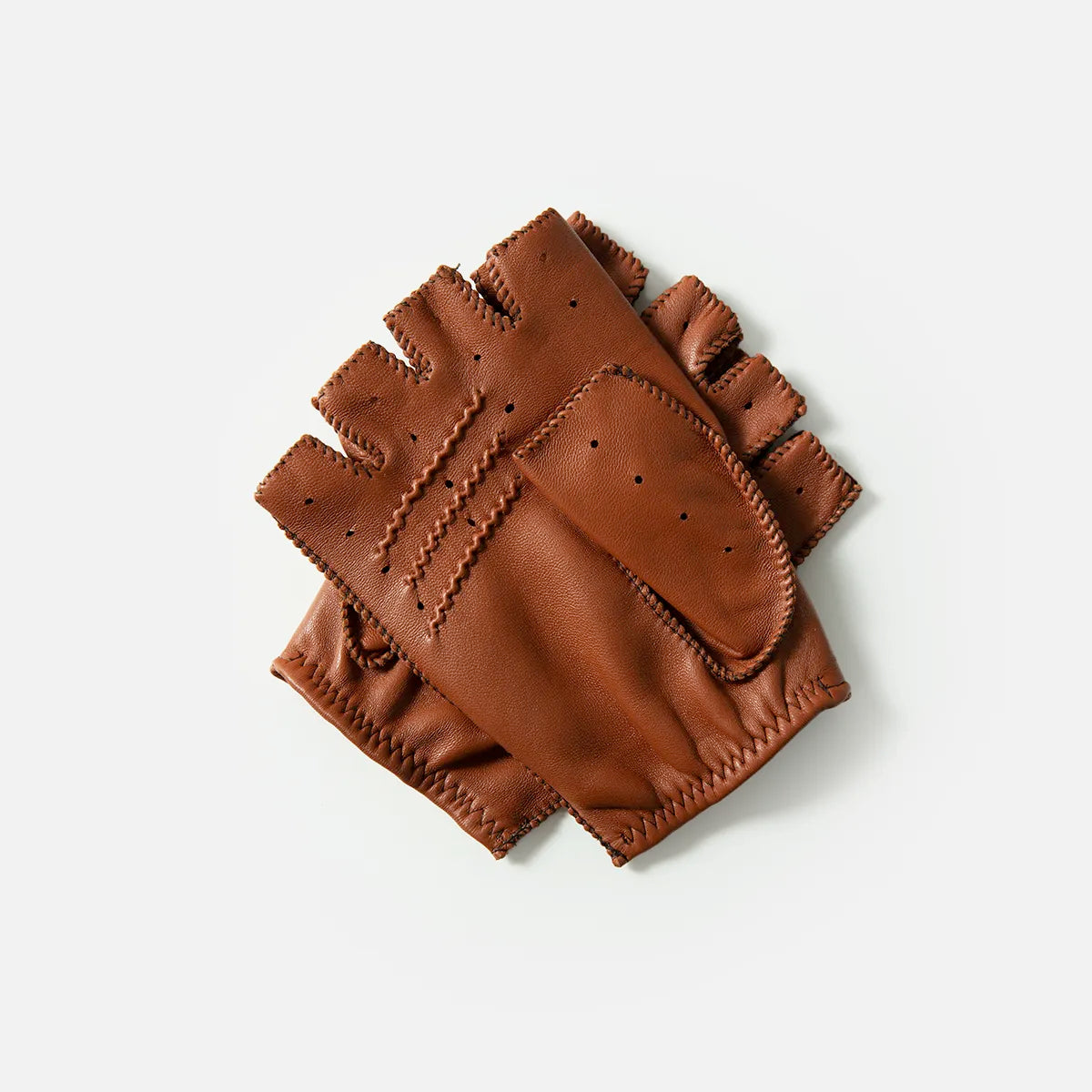 The Targa Fingerless Driving Gloves in Roasted