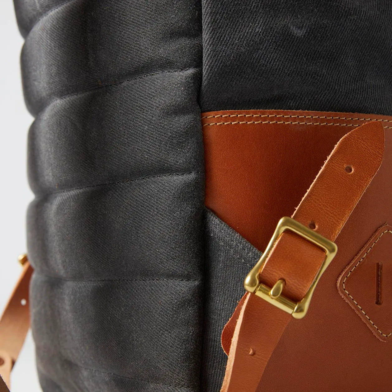 waxed canvas backpack back