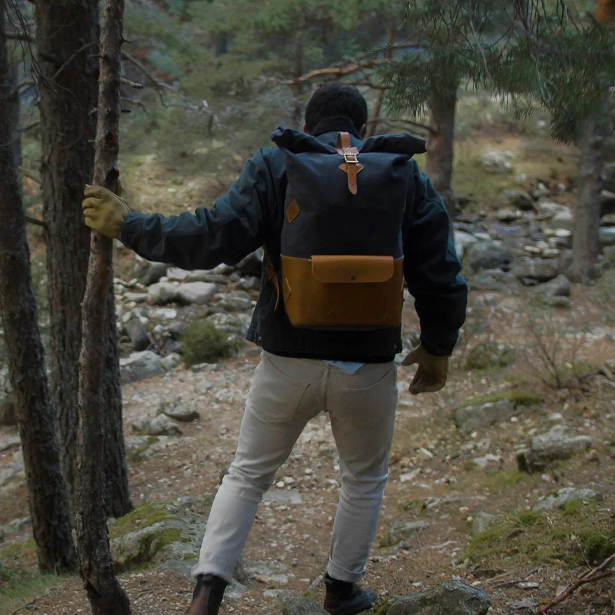 waxed canvas backpack adventure