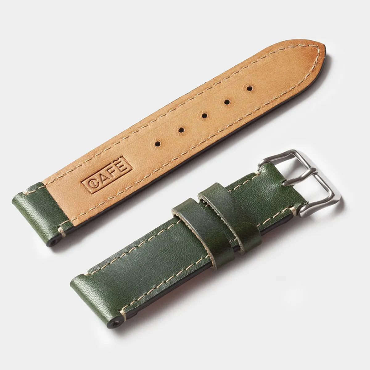 Leather Watch Strap "The Klaus" in Forest