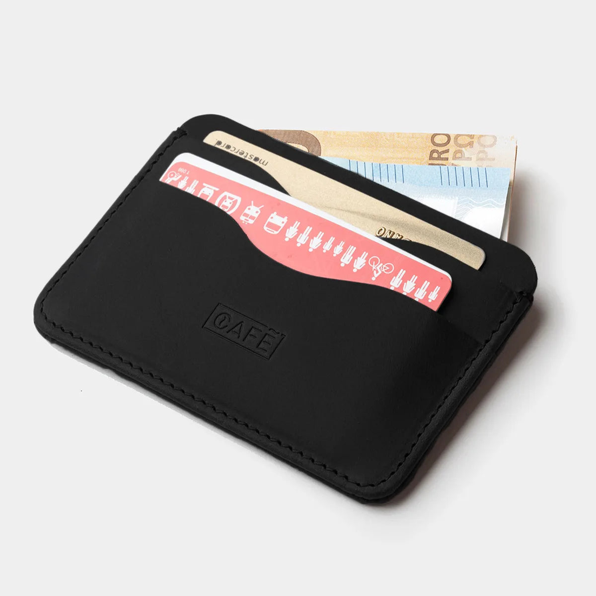 Leather Card Holder Panama+ - Black