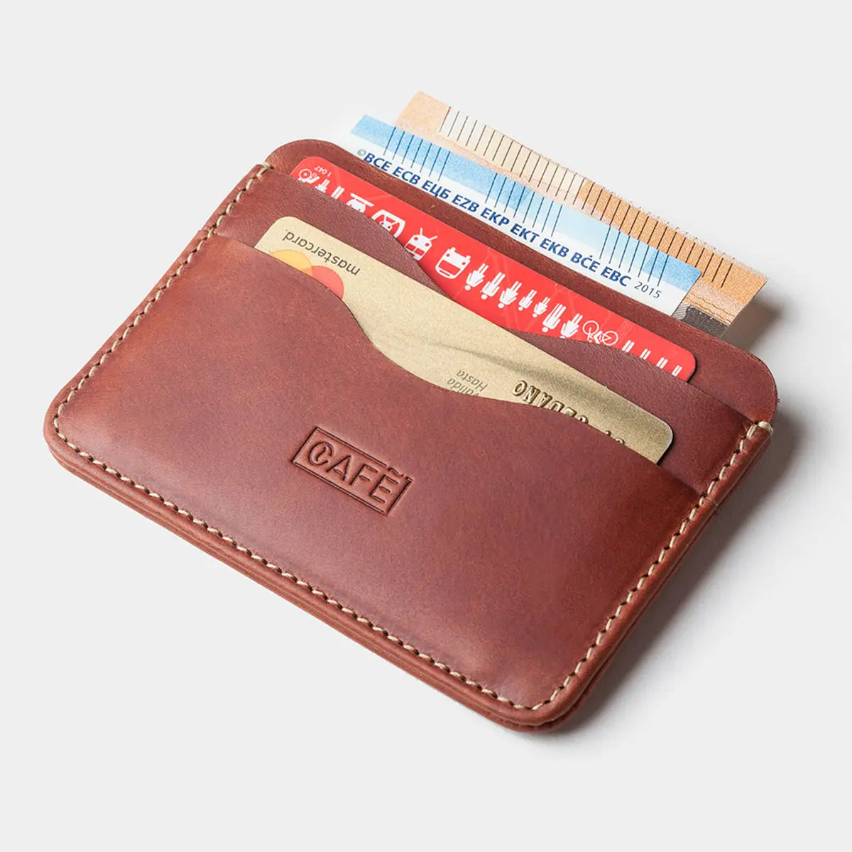 Leather Card Holder Panama+ - Roasted