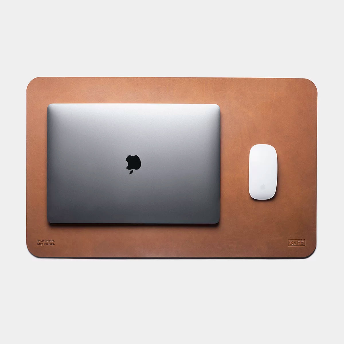 leather desk pad roasted detail