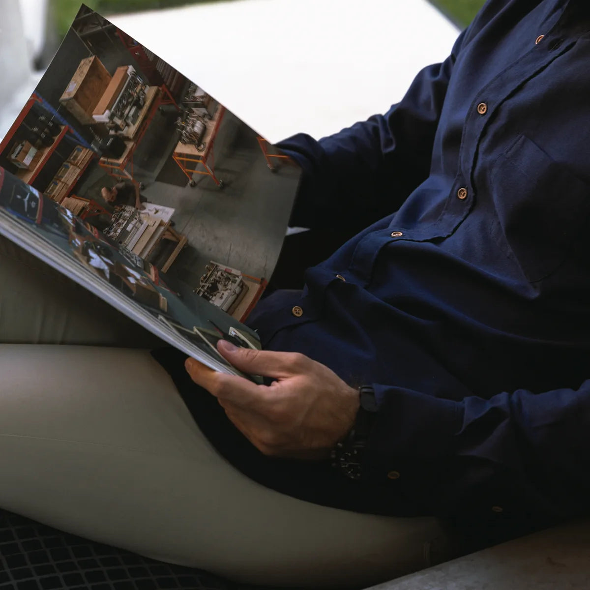 organic midnight blue shirt