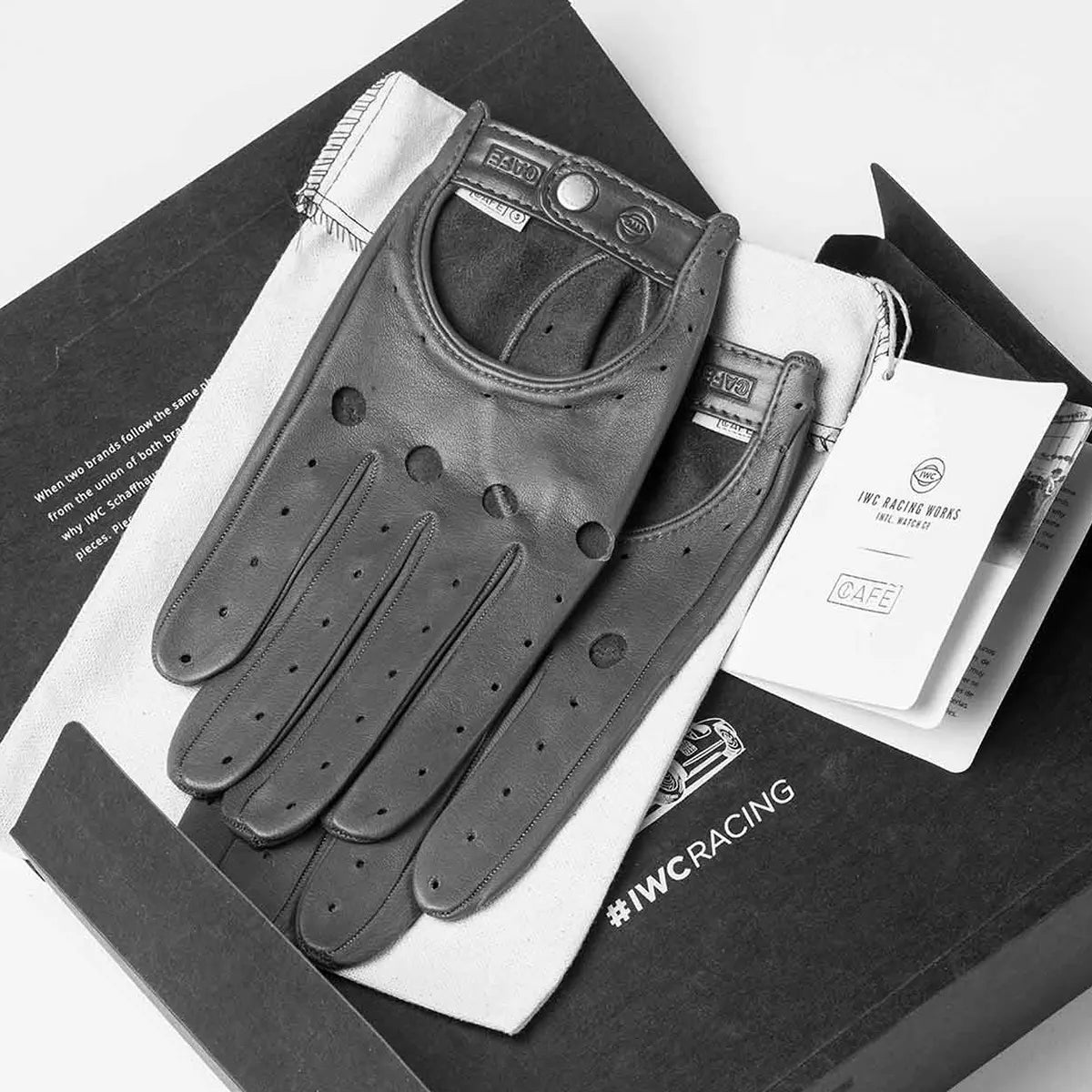 iwc driving gloves red