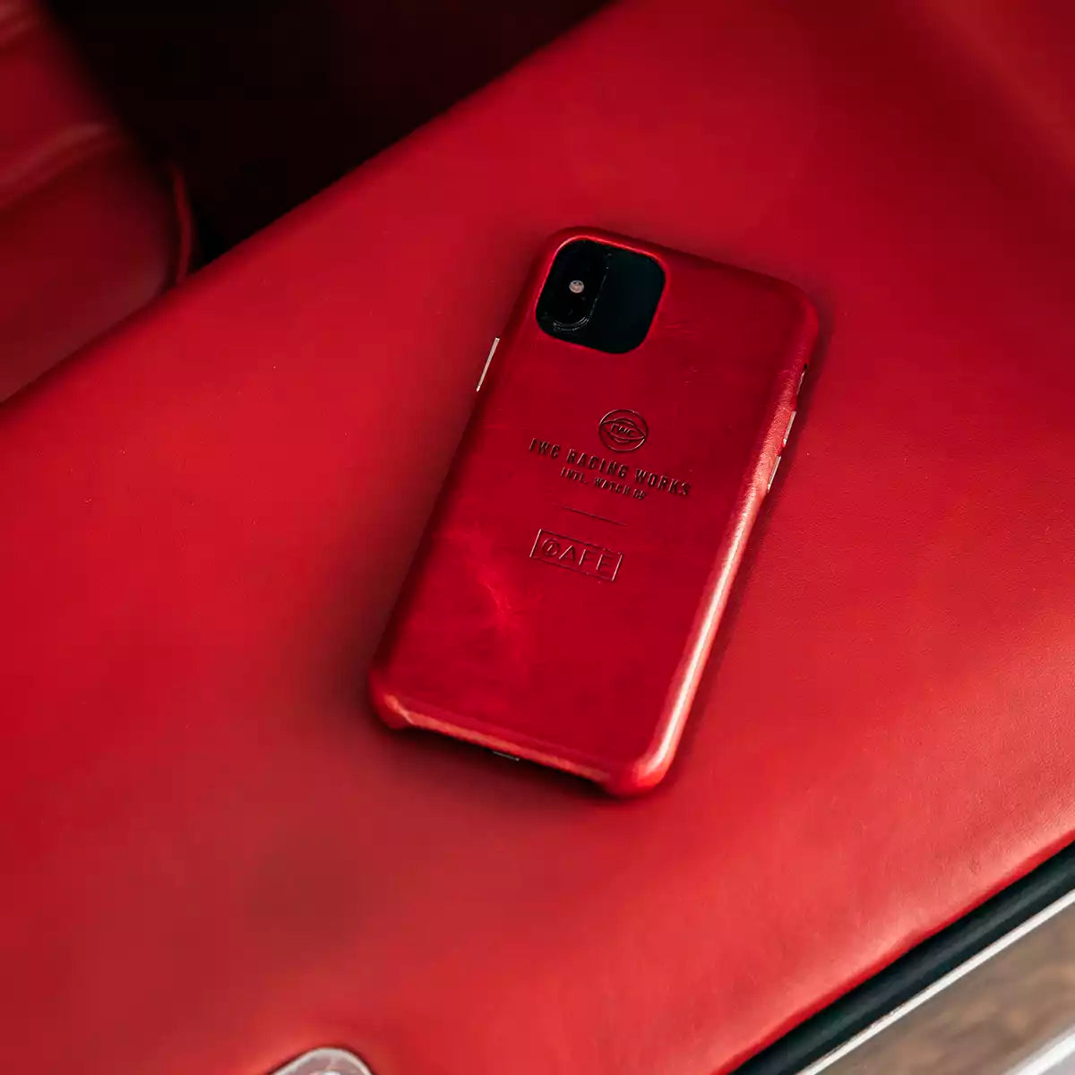 iwc iphone max case red