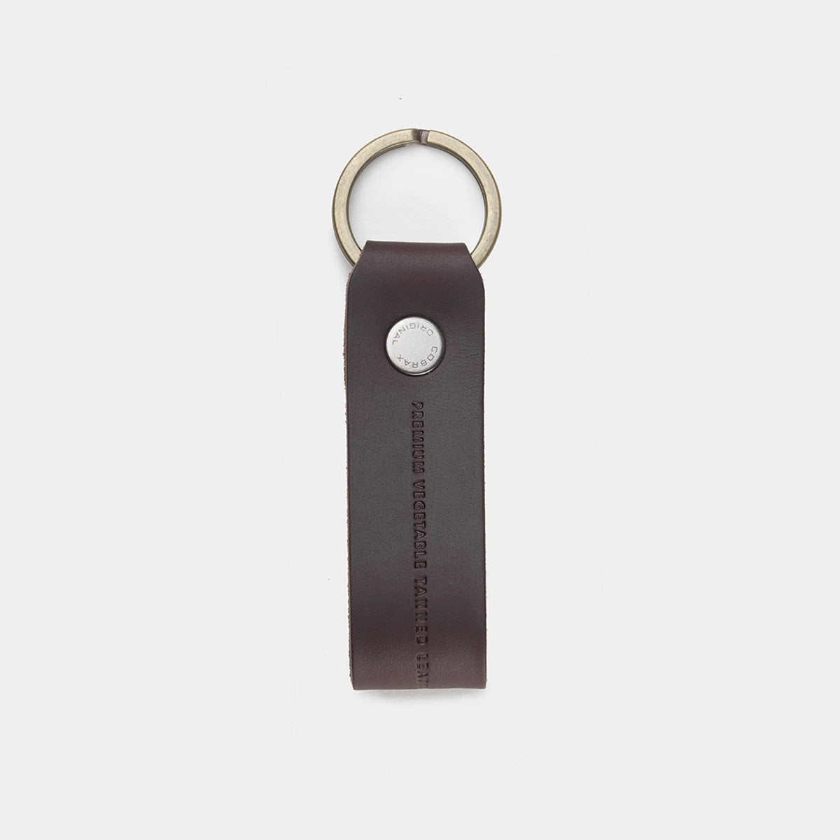 keychain leather black coffee