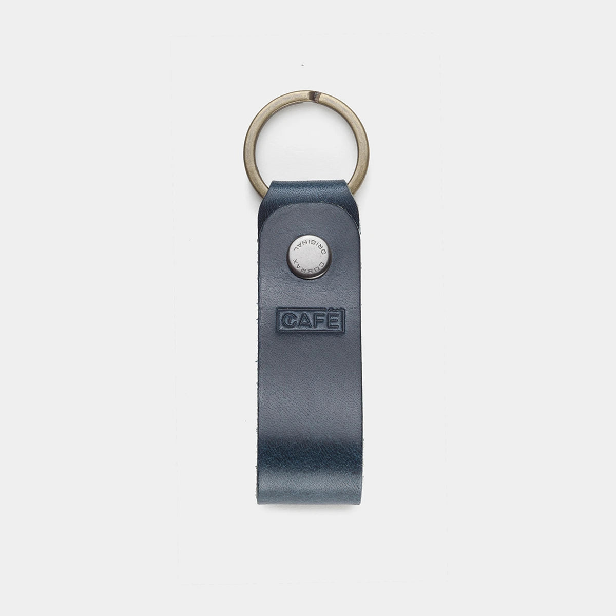 keychain leather blue