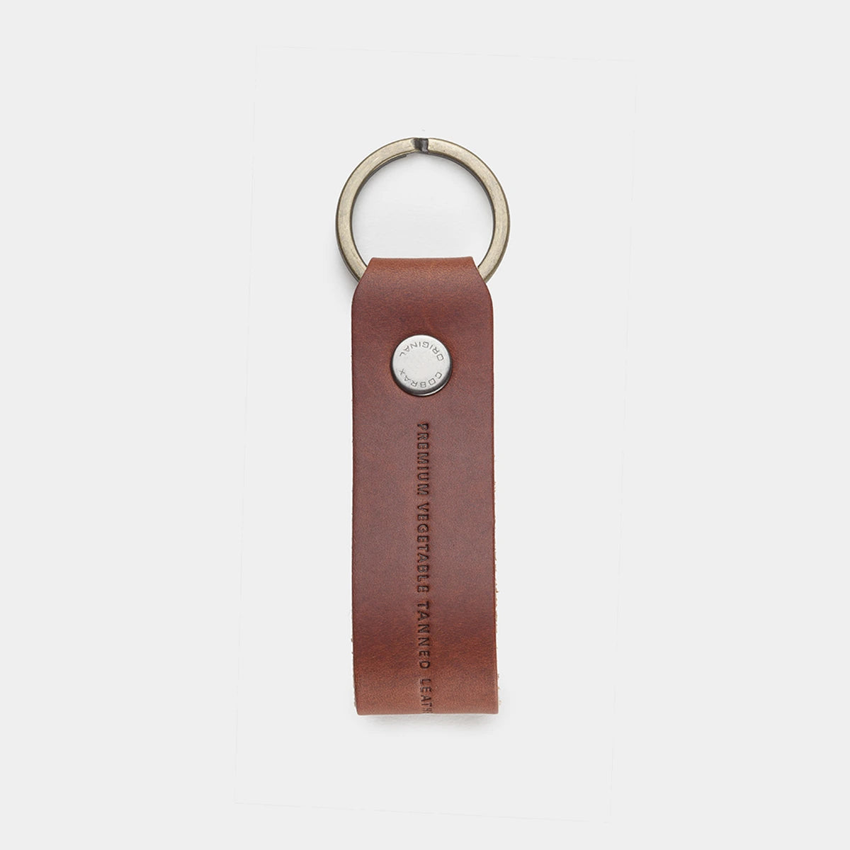 keychain leather brown