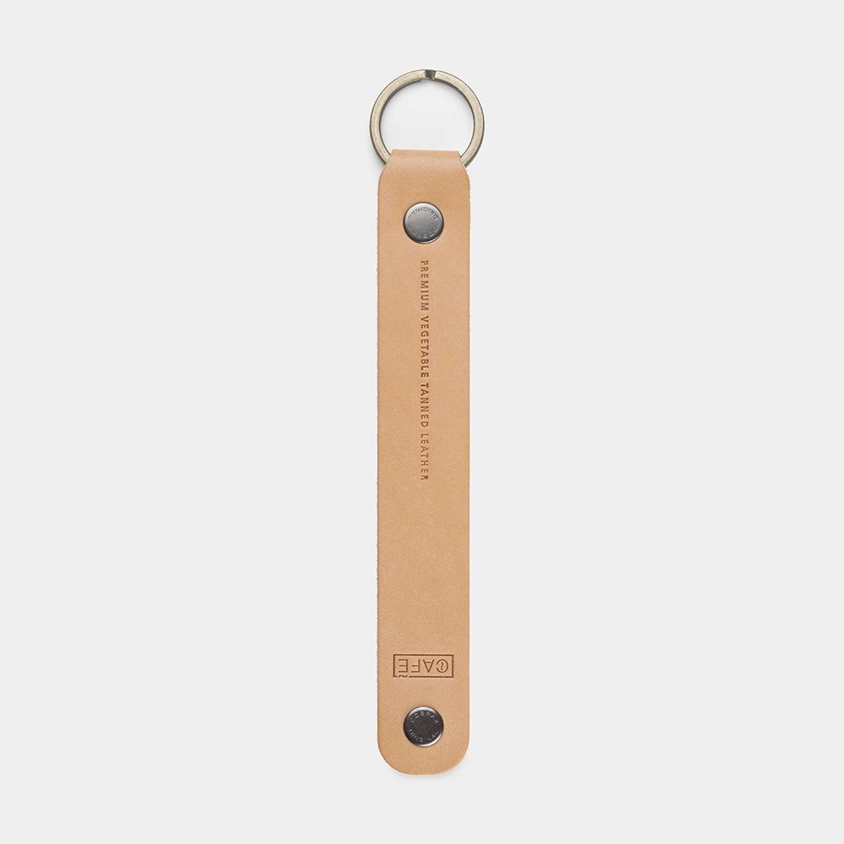 leather keychain natural