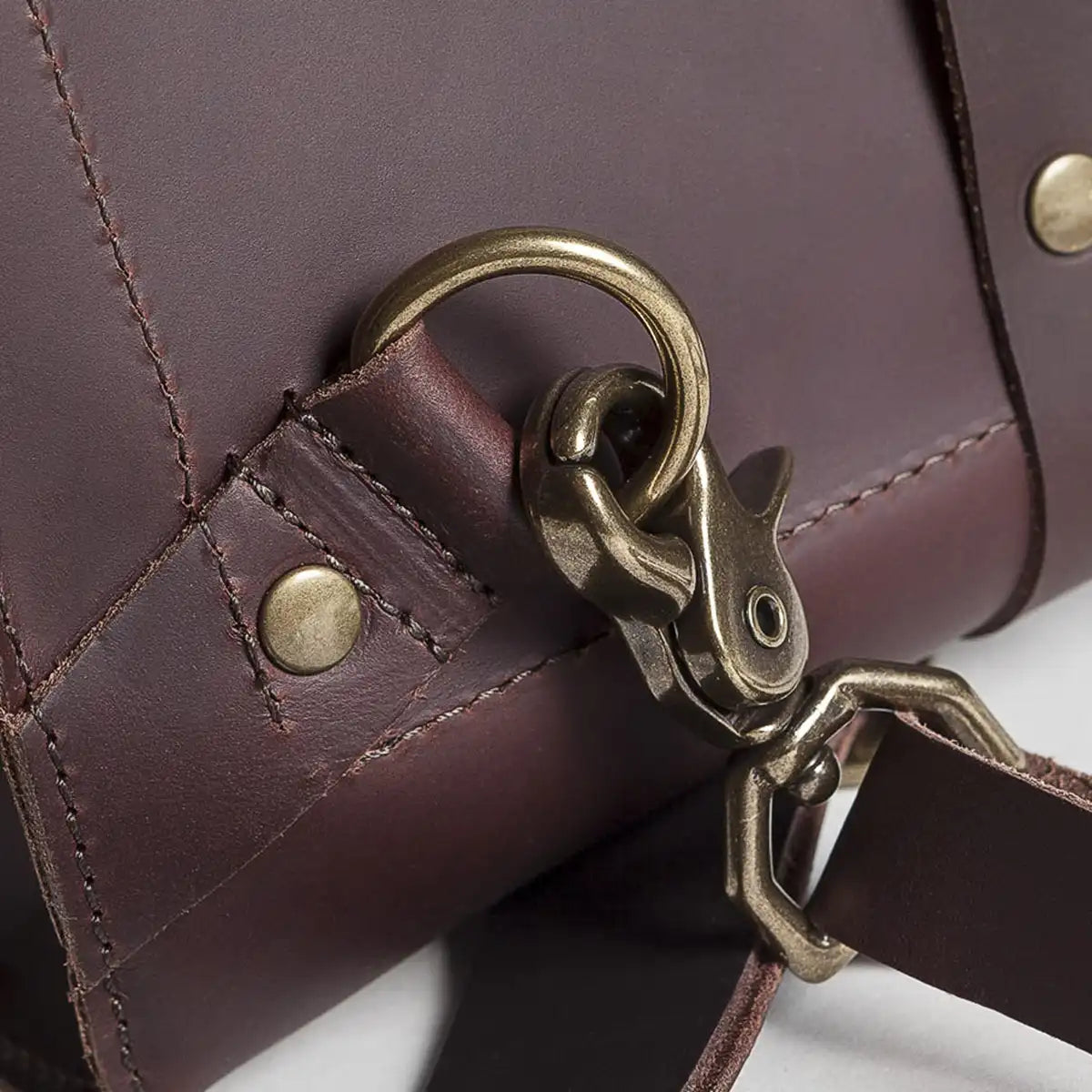 3-in-1 Leather Briefcase - Black Coffee