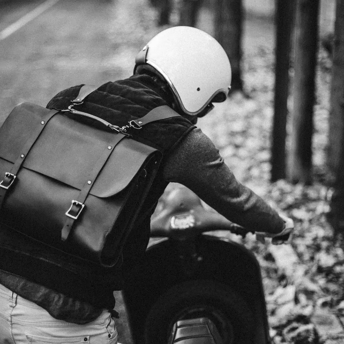 3-in-1 Leather Briefcase - Black Coffee