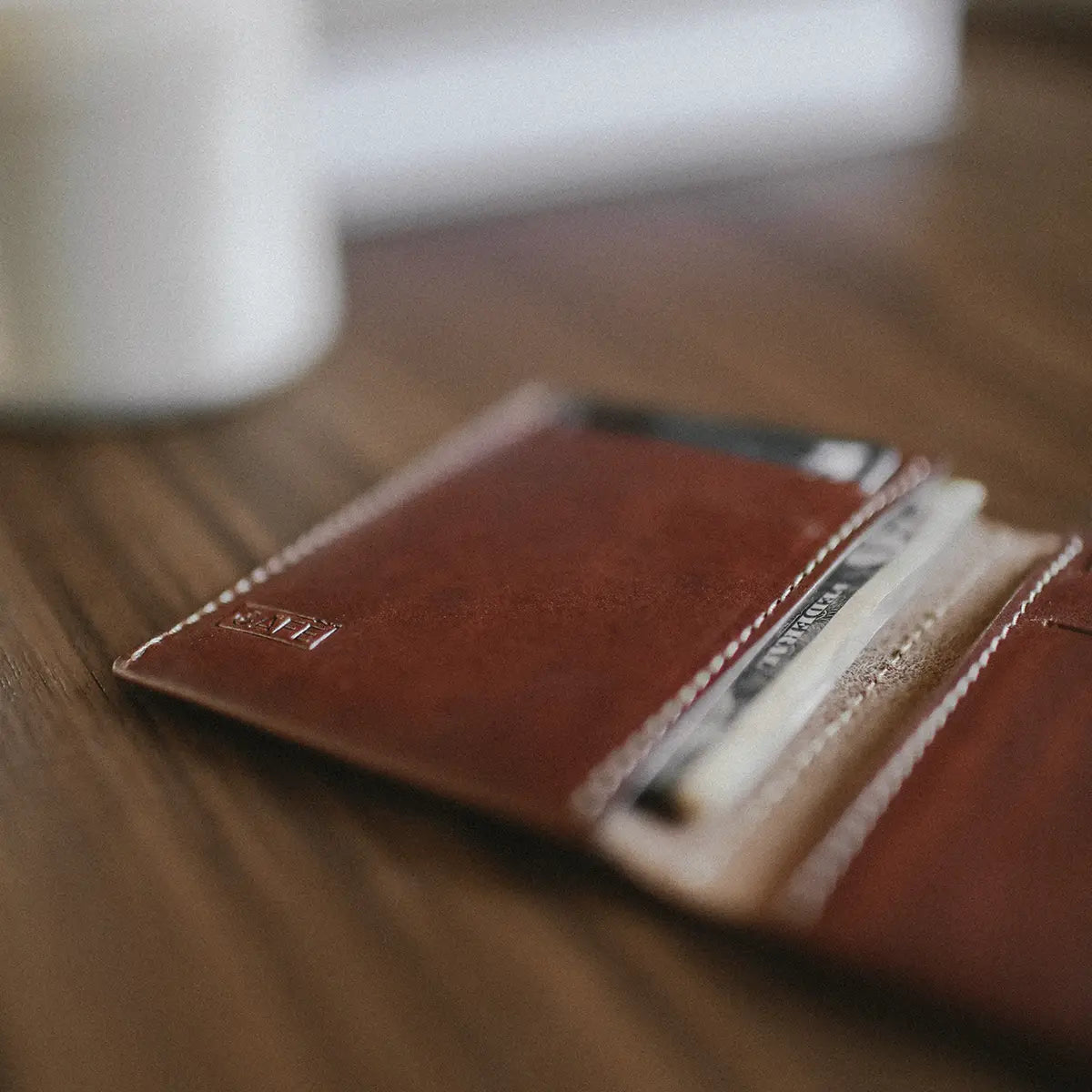 Ultra Slim Leather Wallet Jamaica - Roasted