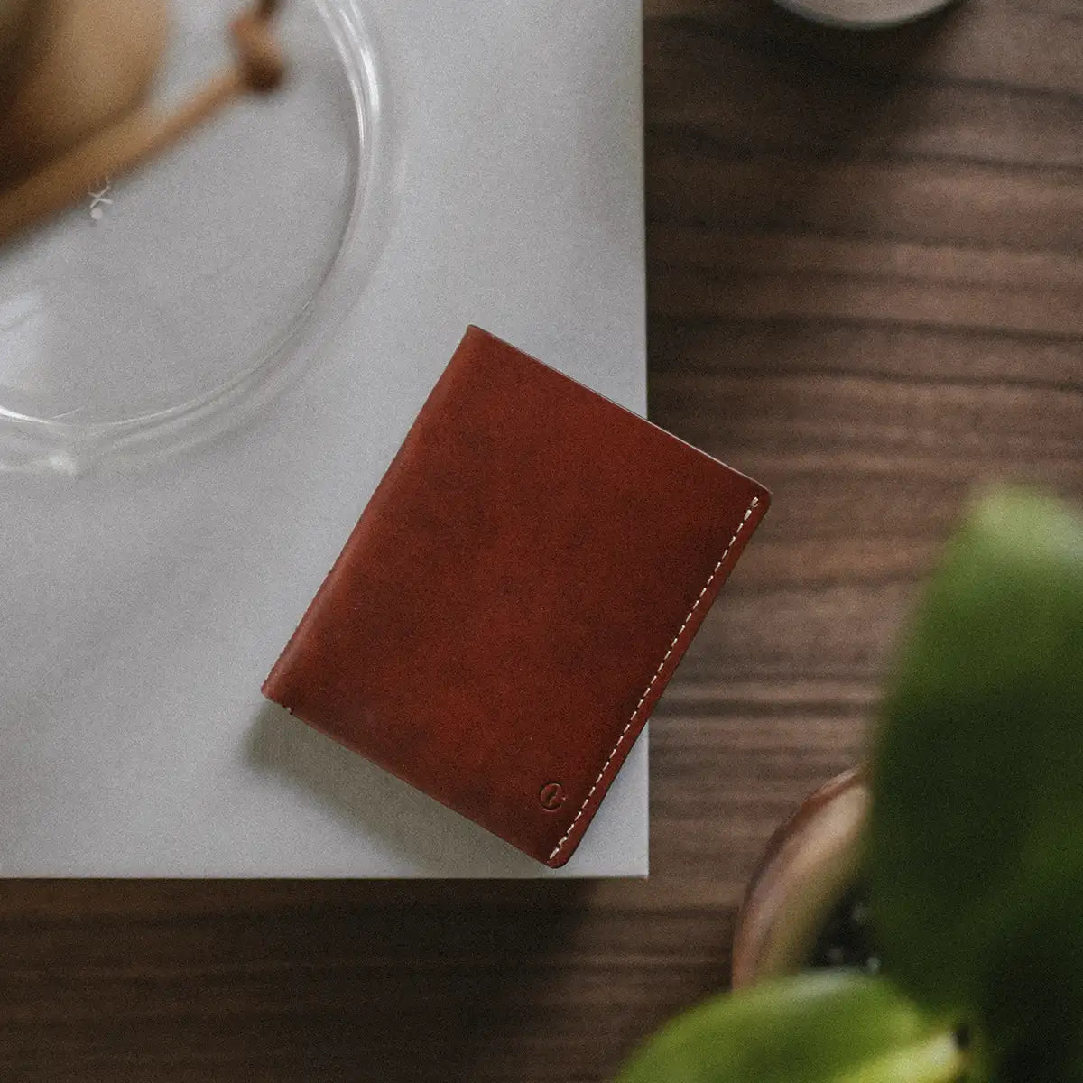 Ultra Slim Leather Wallet Jamaica - Roasted
