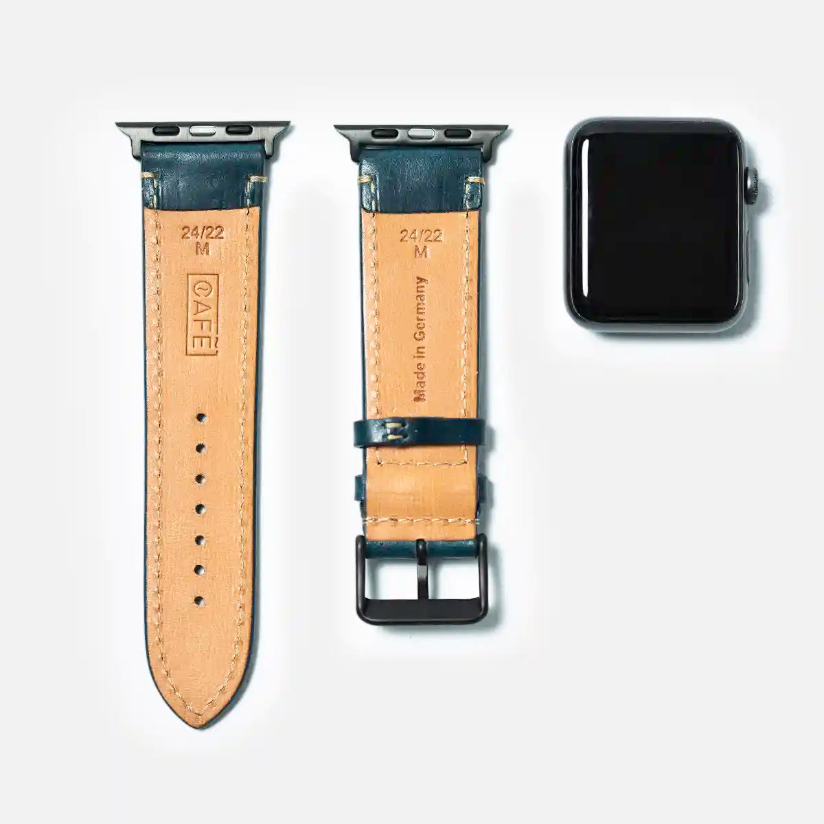 leather iwatch strap in ocean