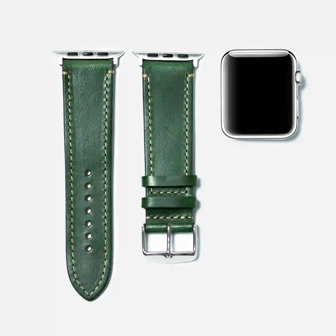 Leather iWatch Strap in Forest