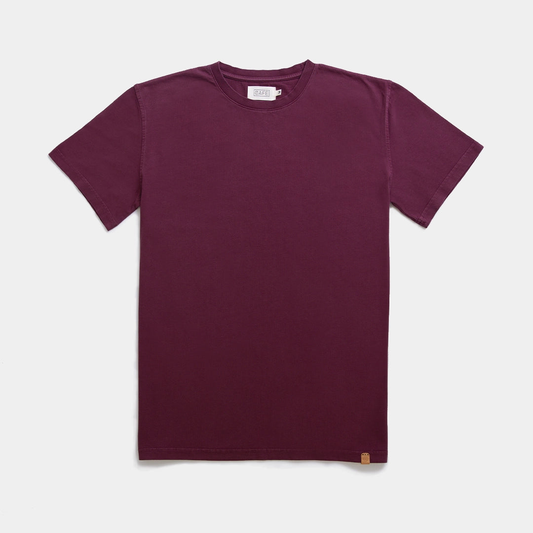 Organic Cotton Tee Burgundy