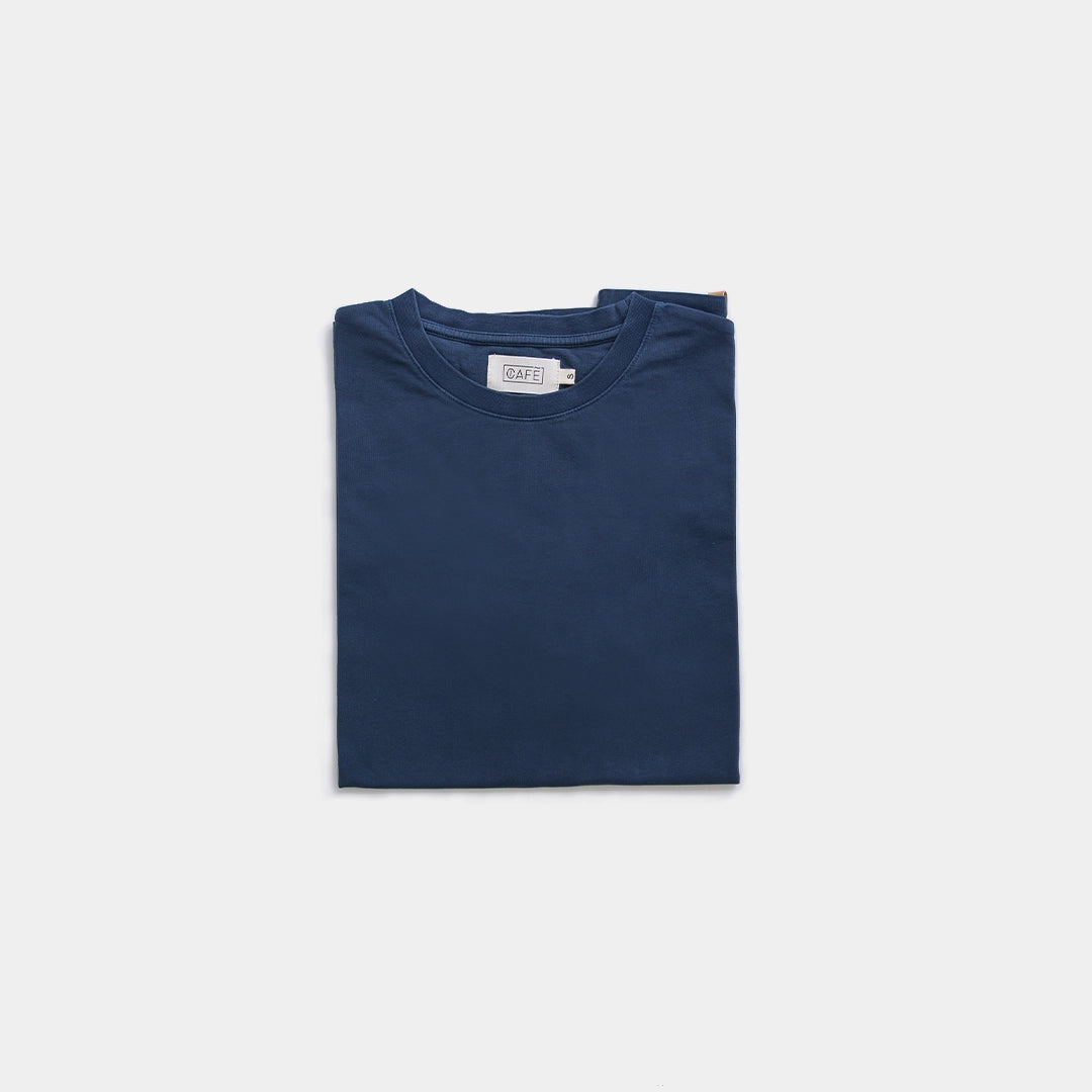 Organic Cotton Tee Folded Navy