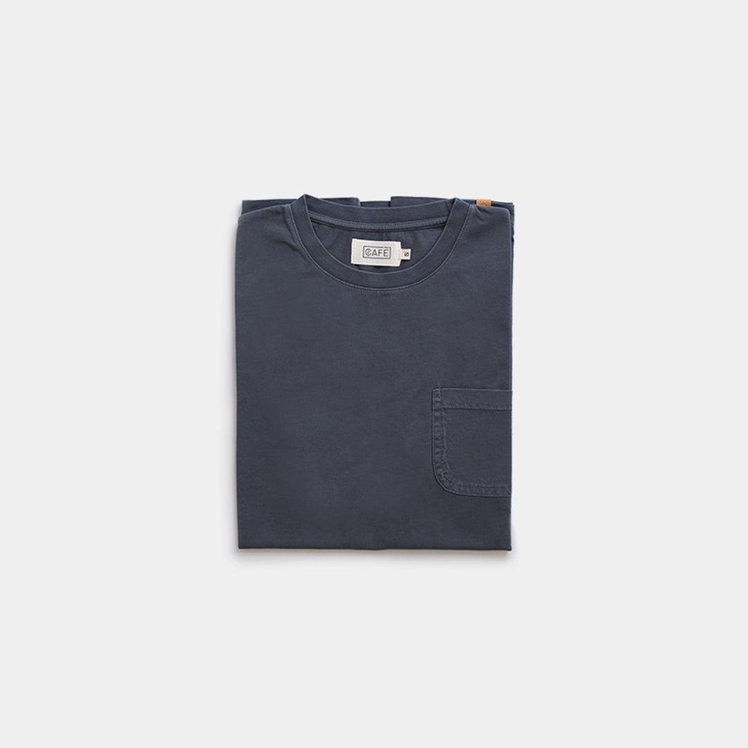 Organic Cotton Tee Charcoal Folded