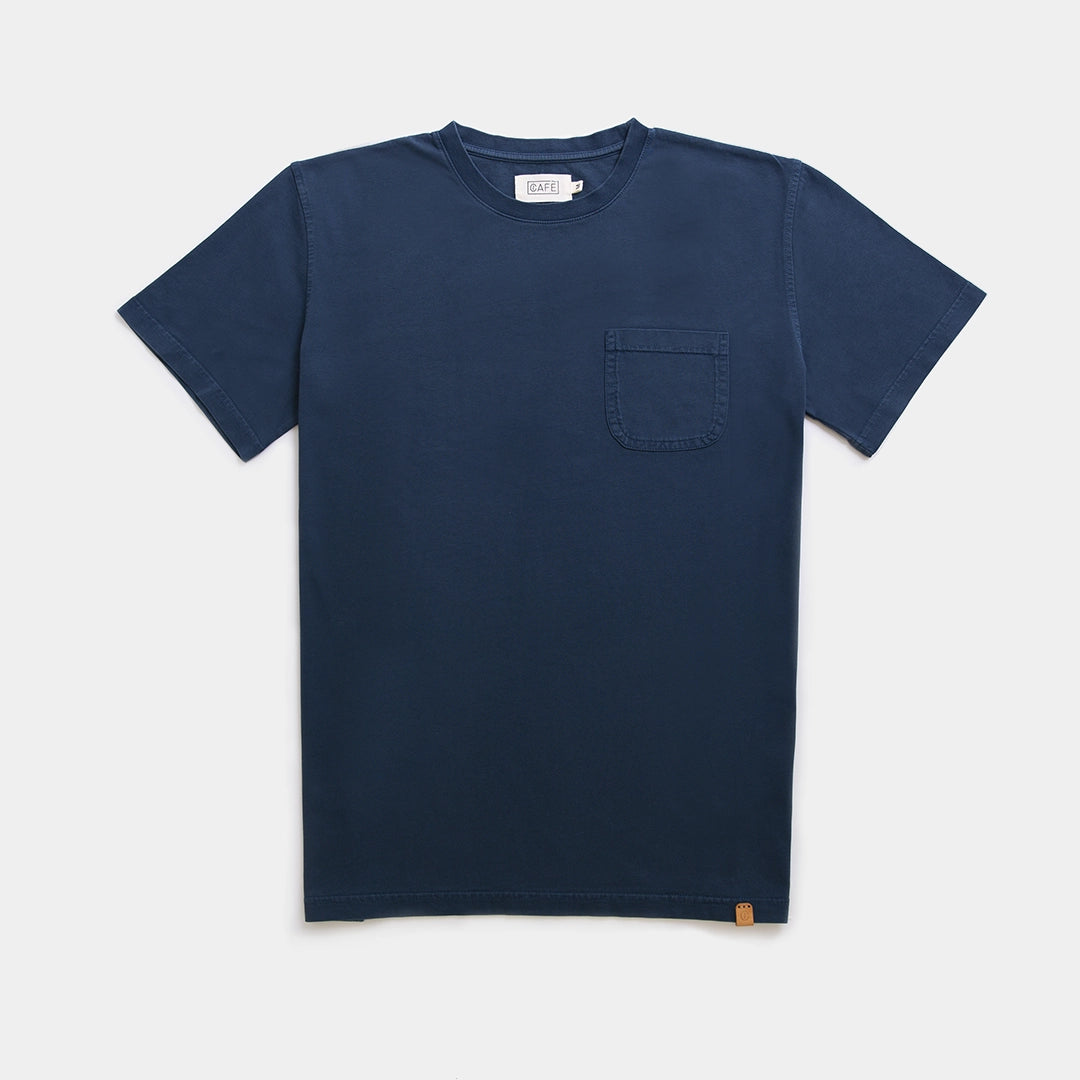 Organic Cotton Tee Pocket Navy