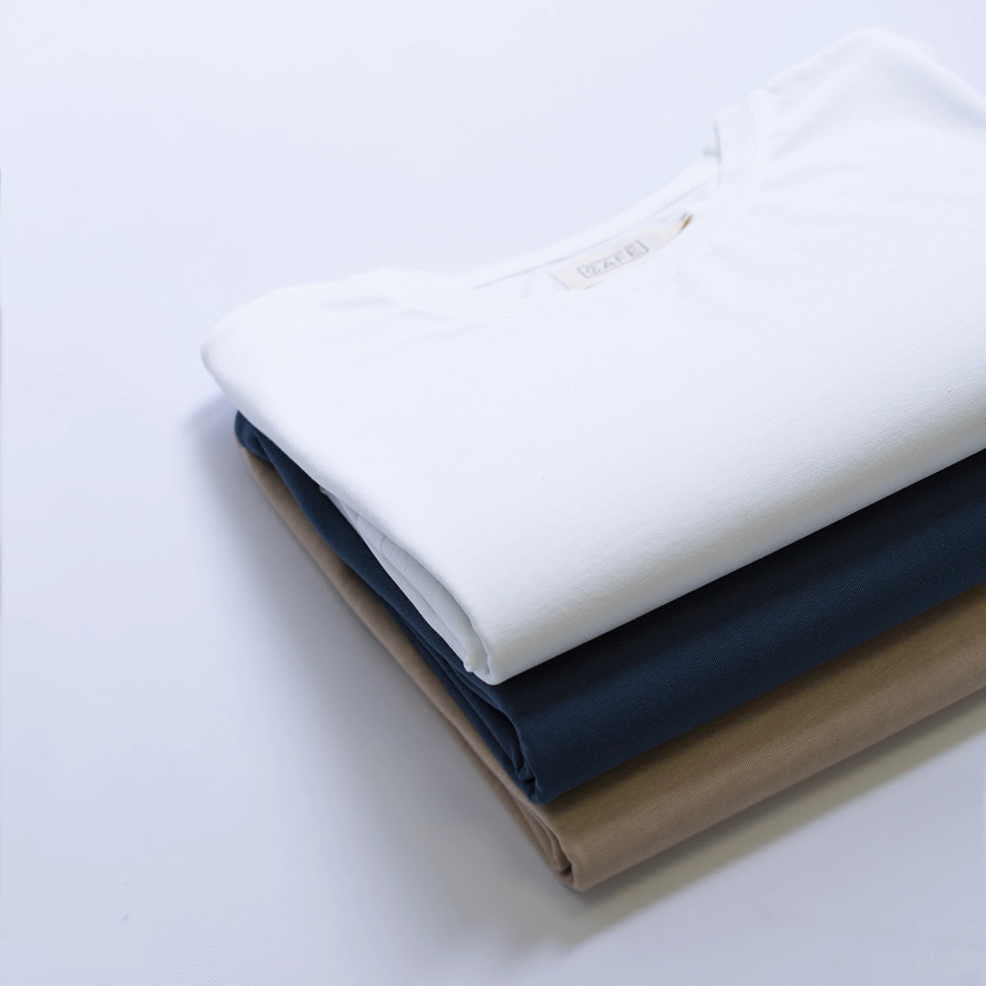 Organic Cotton Tee Folded Pack White