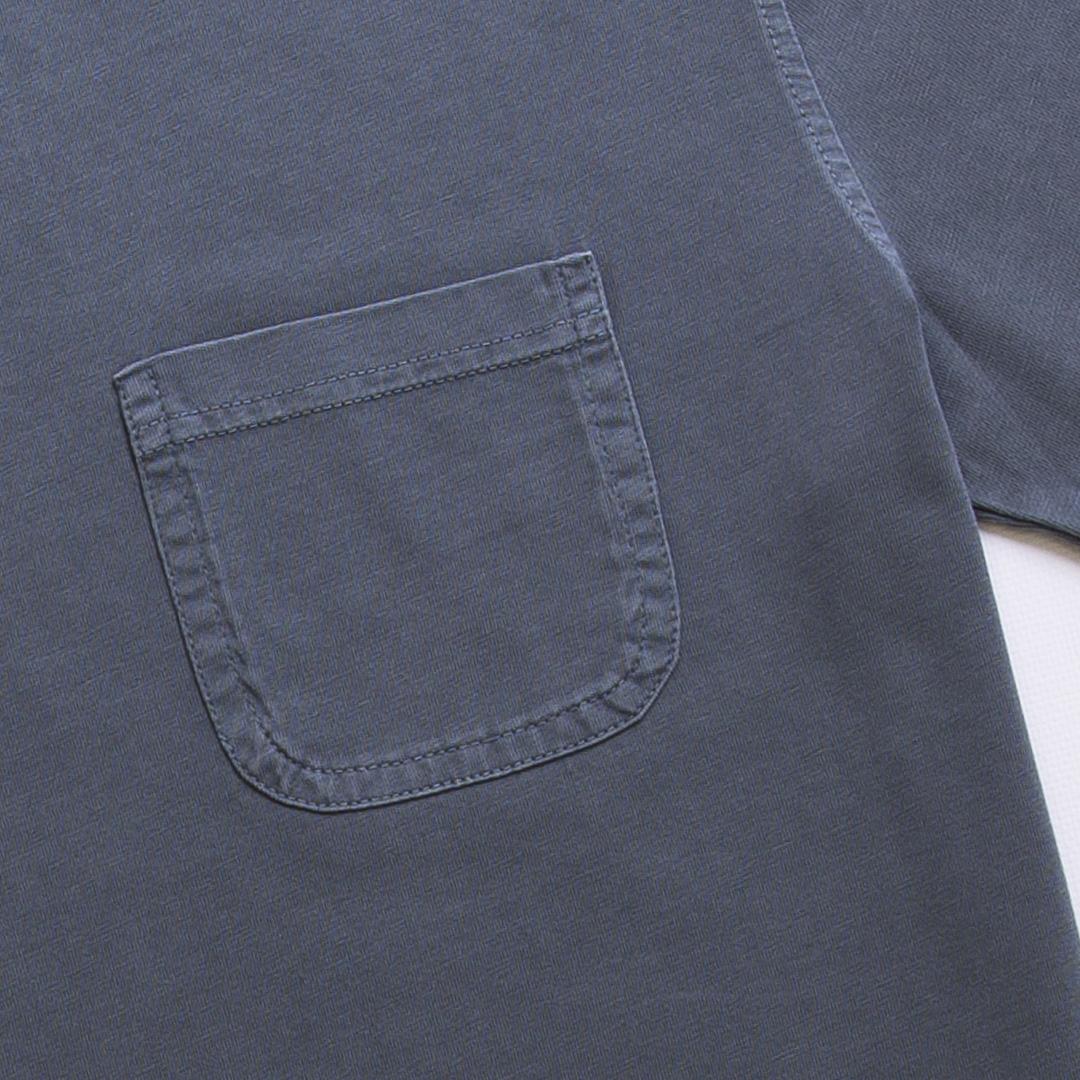 organic heavy bag tee charcoal pocket