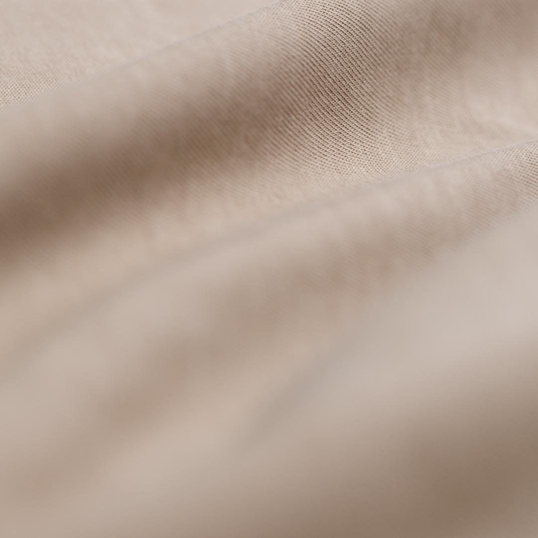 organic heavy bag tee detail texture light brown