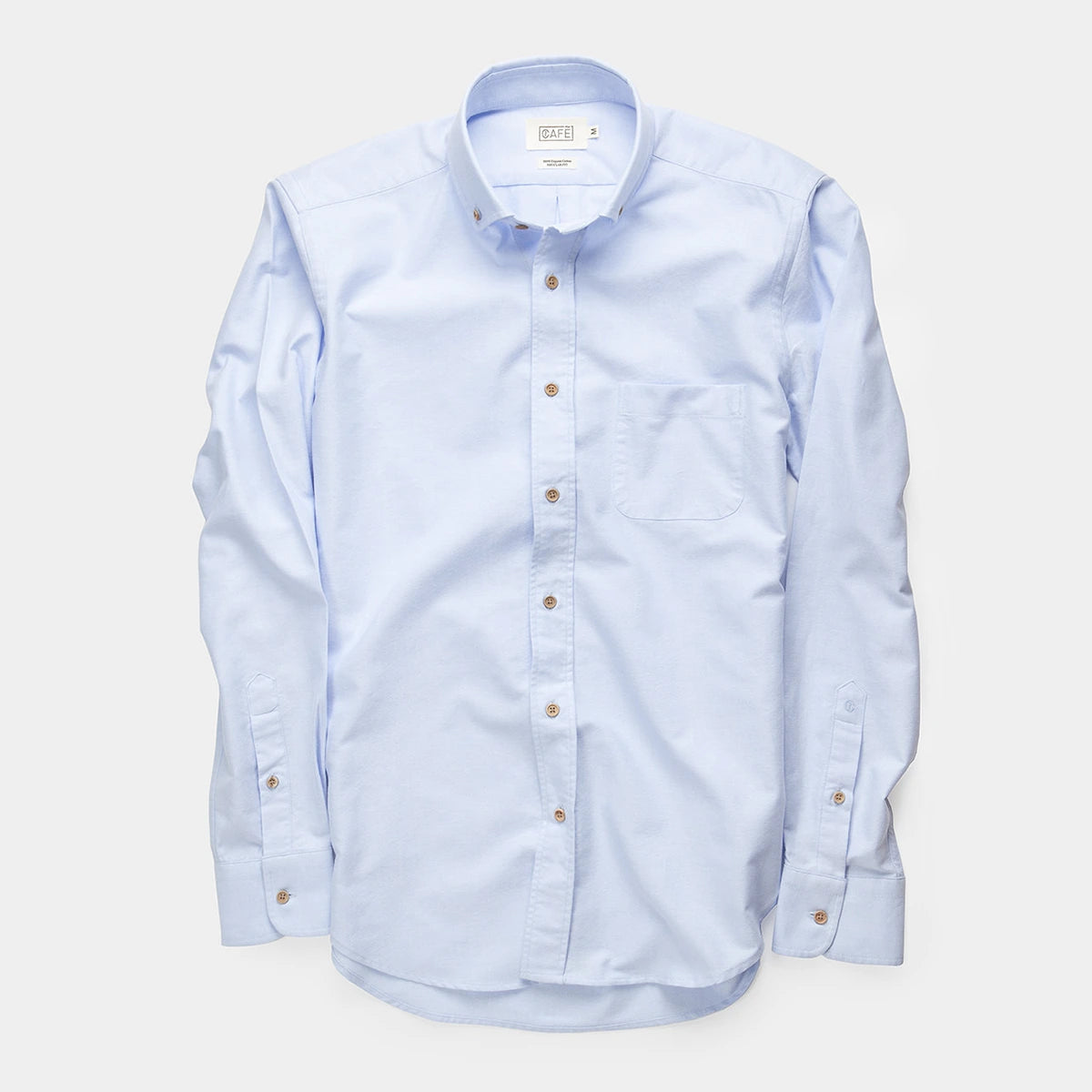 organic shirt oxford light blue