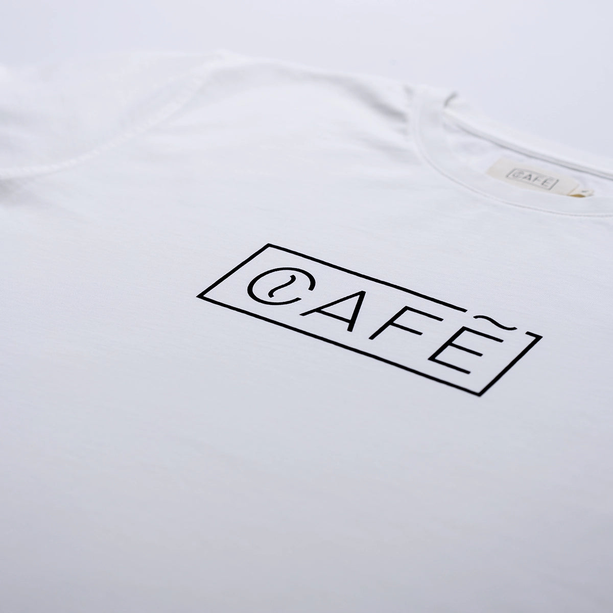 organic tee logo cafe white logo