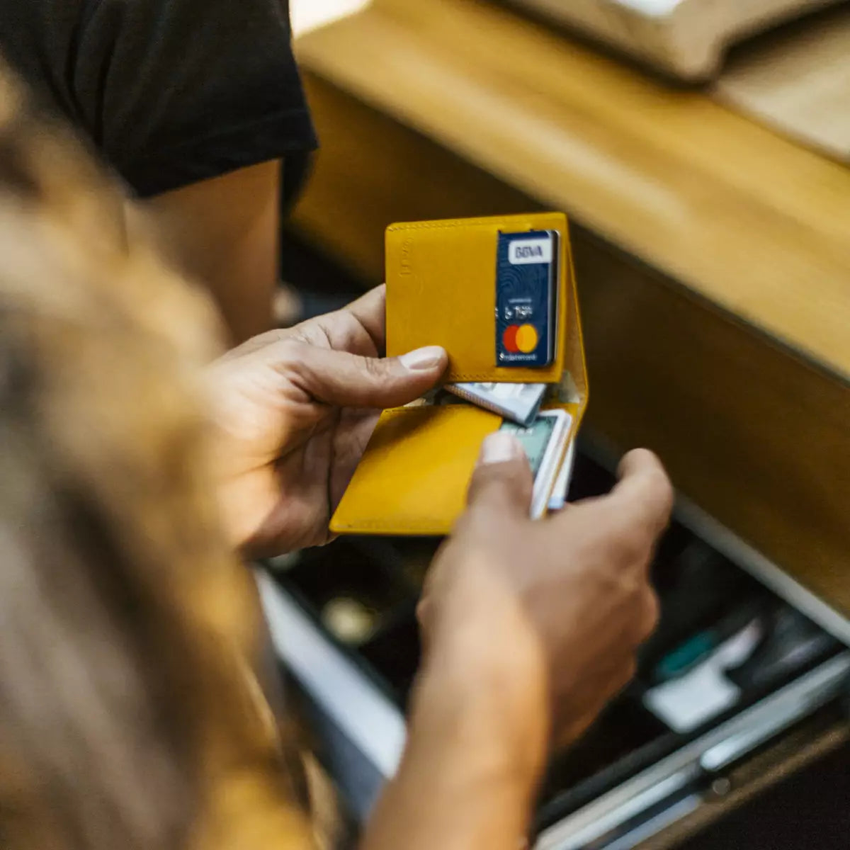 ultra slim wallet yellow