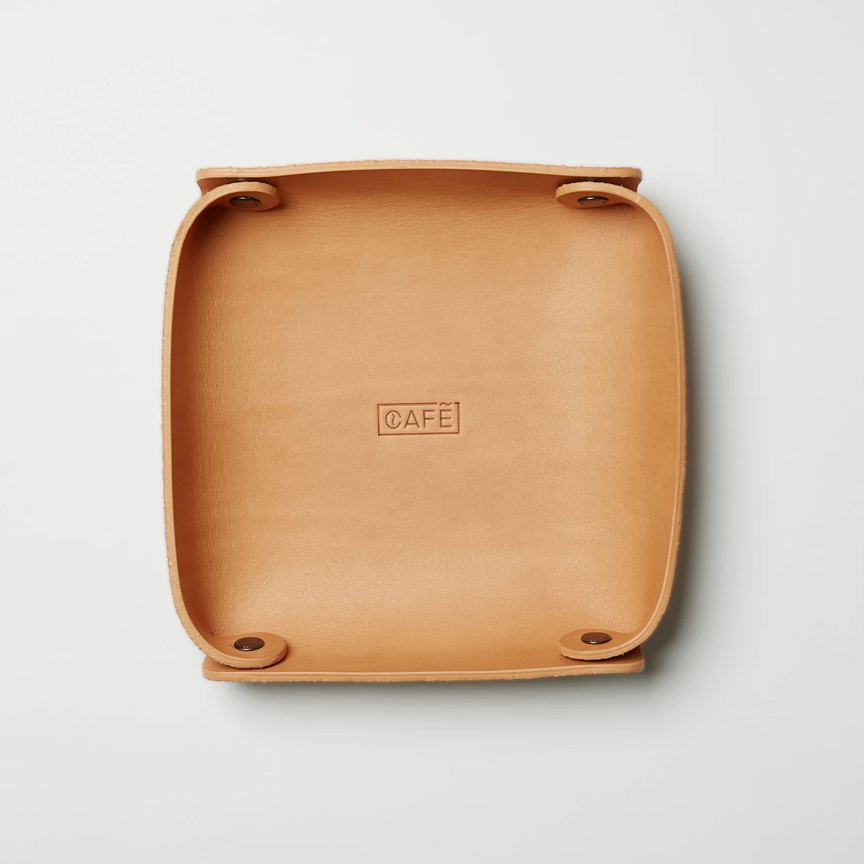 Leather Valet Tray in Natural