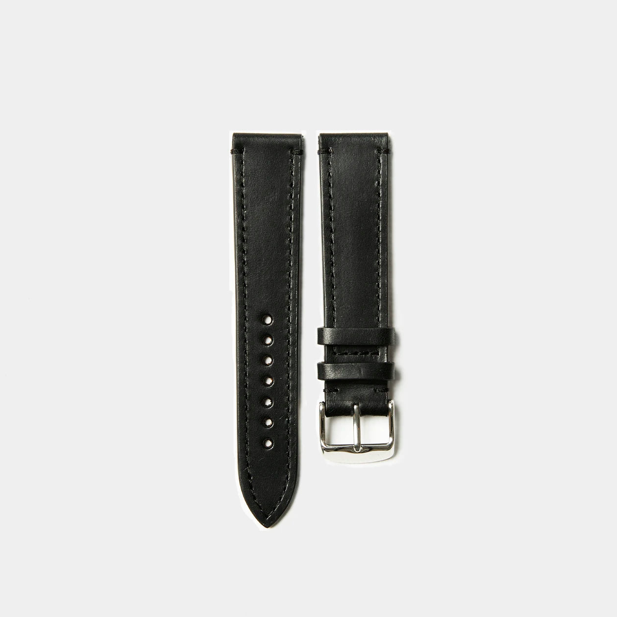 Leather Watch Strap "The Klaus" in Black