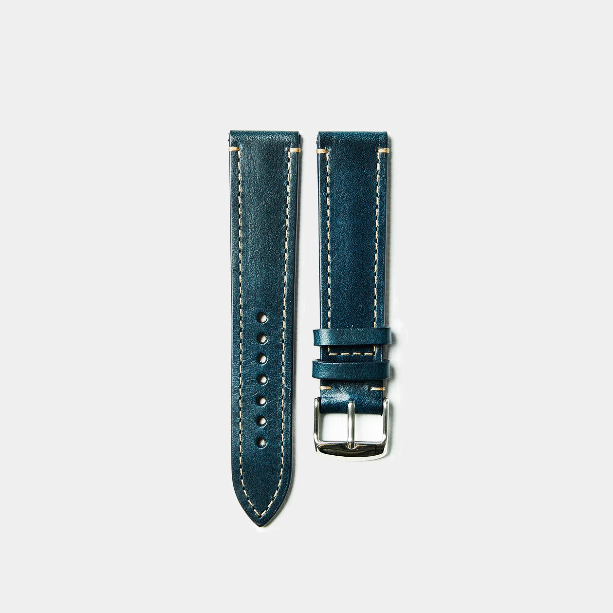 Leather Watch Strap "The Klaus" in Ocean