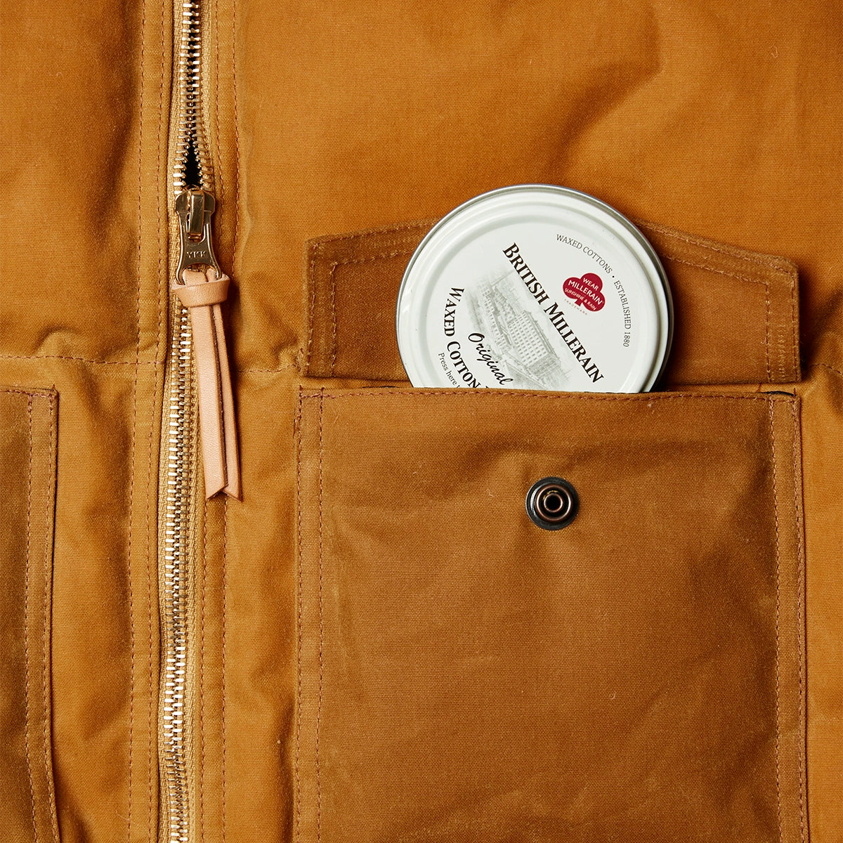 waxed canvas vest british millerain