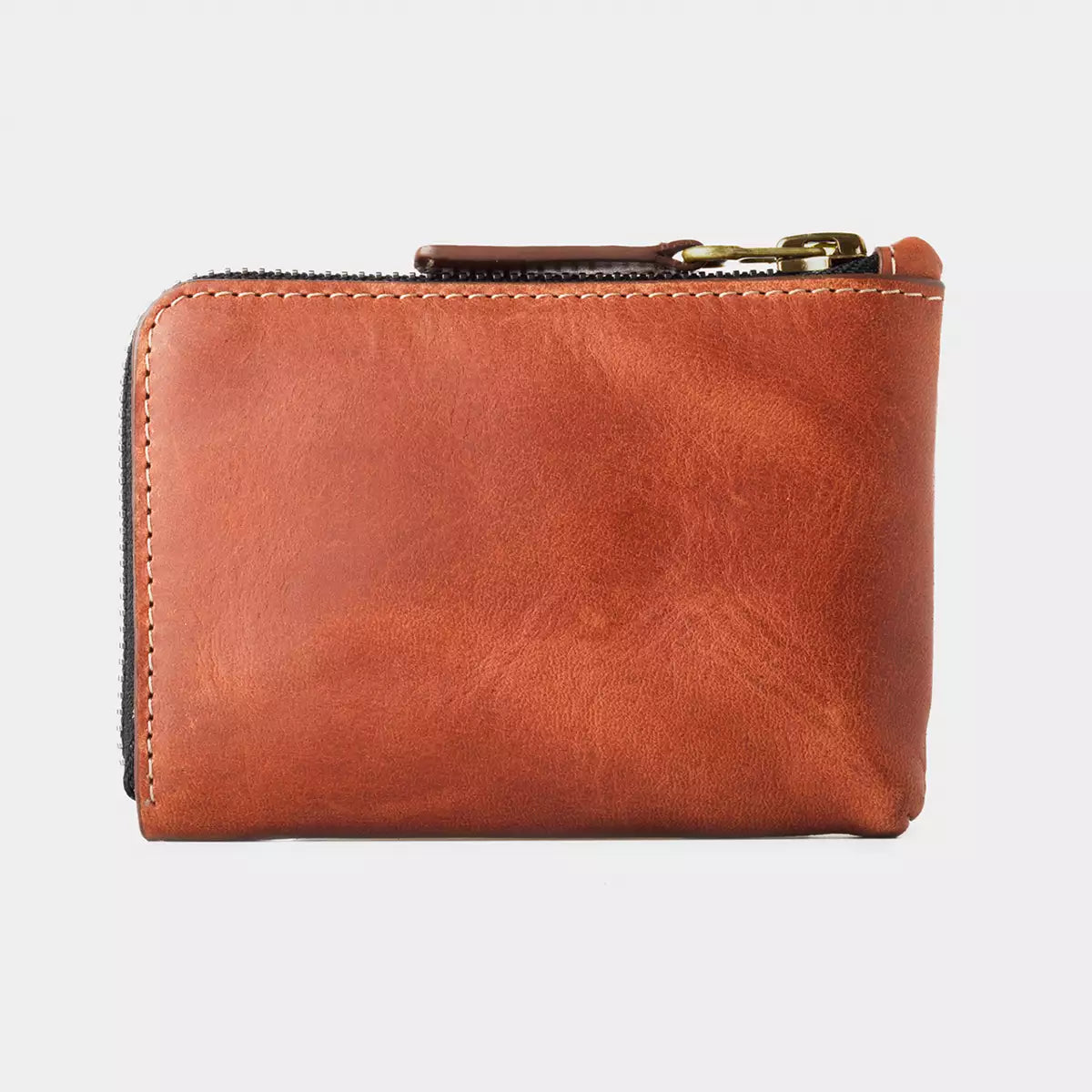Osaka Leather Zip Wallet Roasted